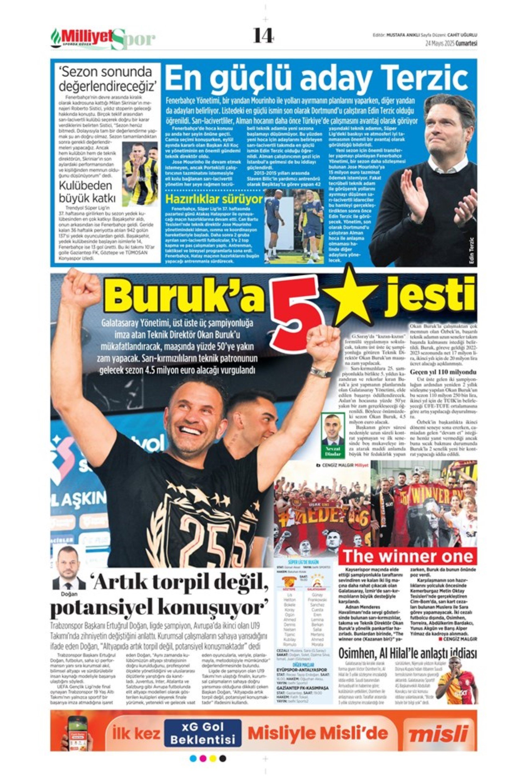 Sporda günün manşetleri: Aziz Yıldırım- Ali Koç zirvesinden öne çıkanlar! Adaylık bilmecesi