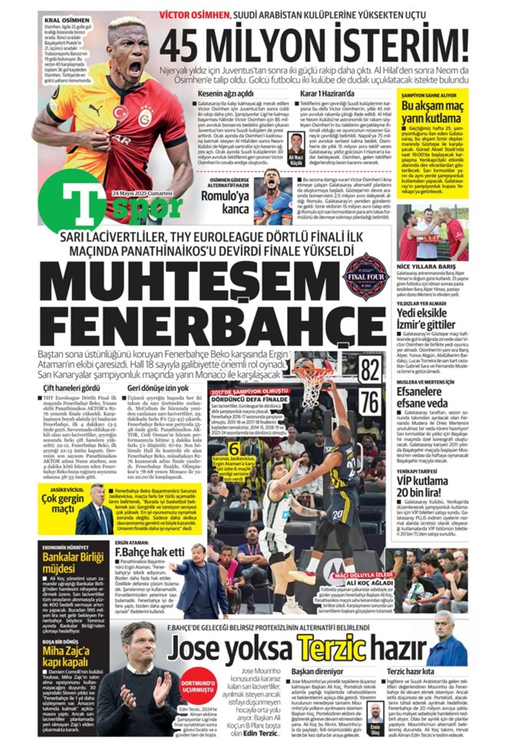 Sporda günün manşetleri: Aziz Yıldırım- Ali Koç zirvesinden öne çıkanlar! Adaylık bilmecesi