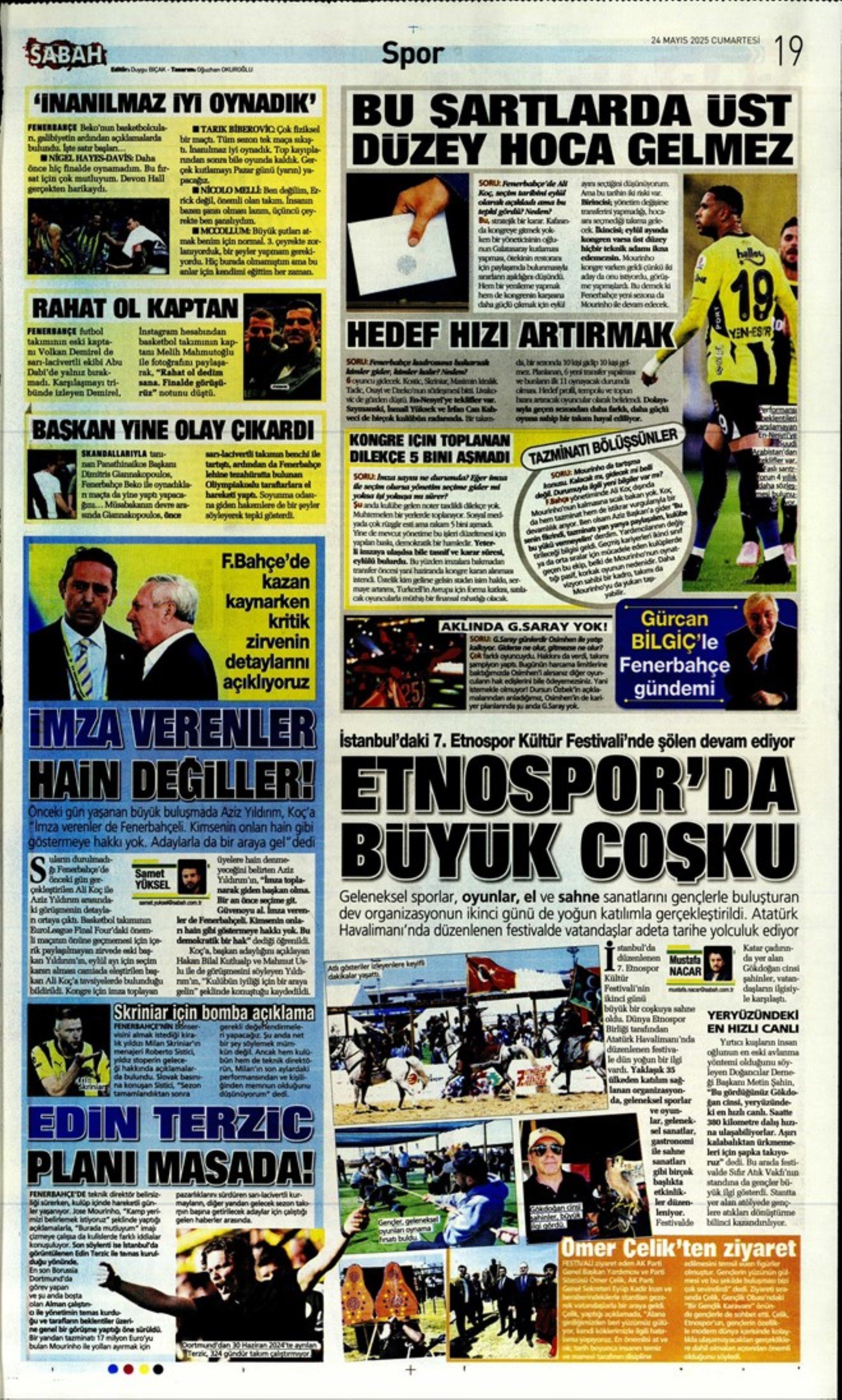 Sporda günün manşetleri: Aziz Yıldırım- Ali Koç zirvesinden öne çıkanlar! Adaylık bilmecesi