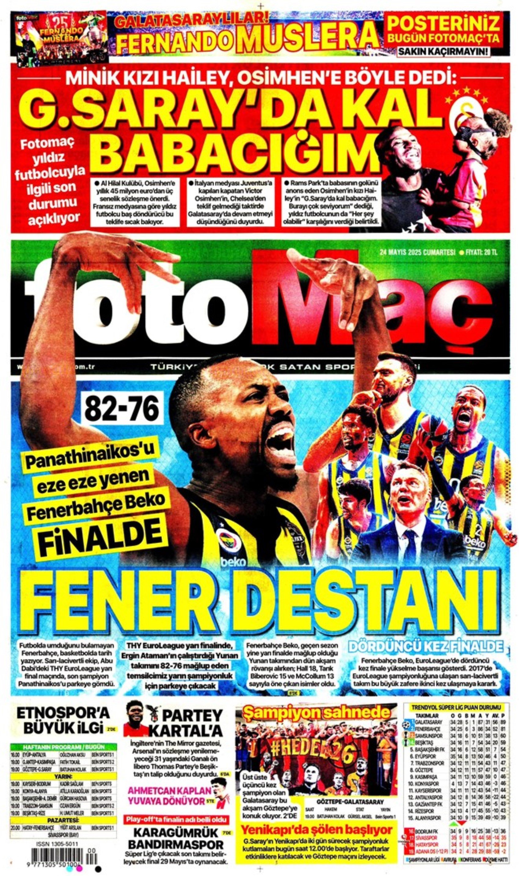 Sporda günün manşetleri: Aziz Yıldırım- Ali Koç zirvesinden öne çıkanlar! Adaylık bilmecesi