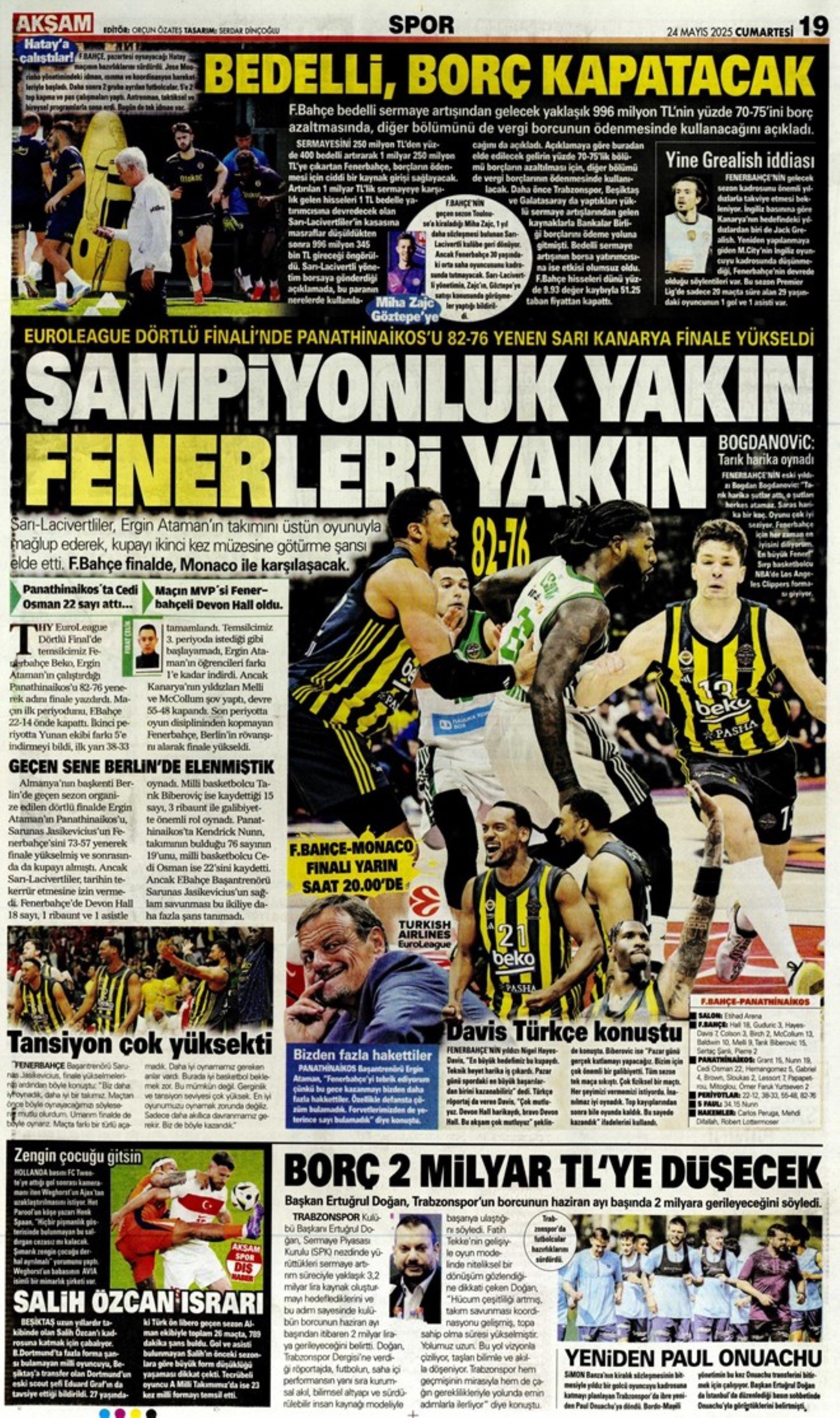 Sporda günün manşetleri: Aziz Yıldırım- Ali Koç zirvesinden öne çıkanlar! Adaylık bilmecesi
