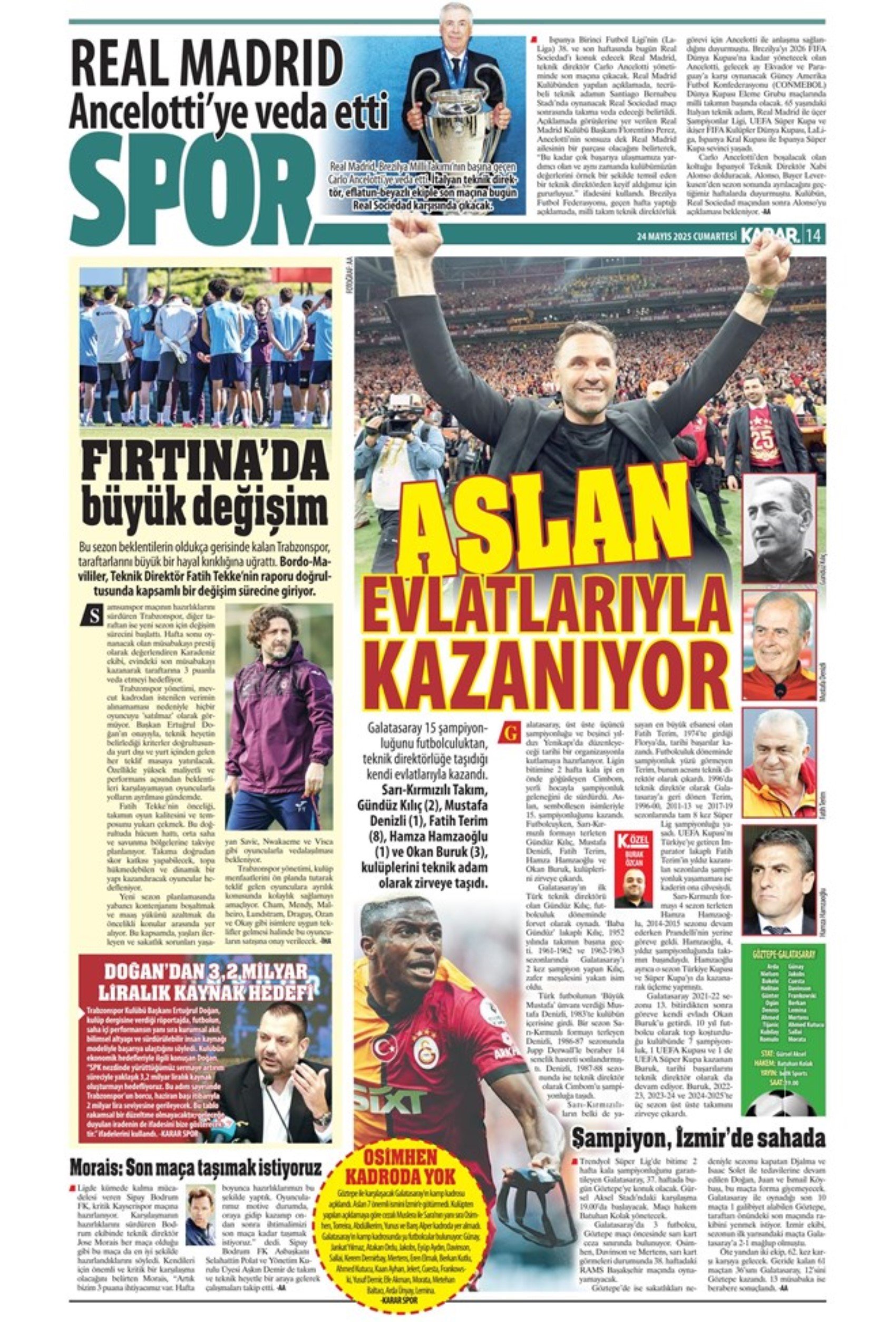 Sporda günün manşetleri: Aziz Yıldırım- Ali Koç zirvesinden öne çıkanlar! Adaylık bilmecesi