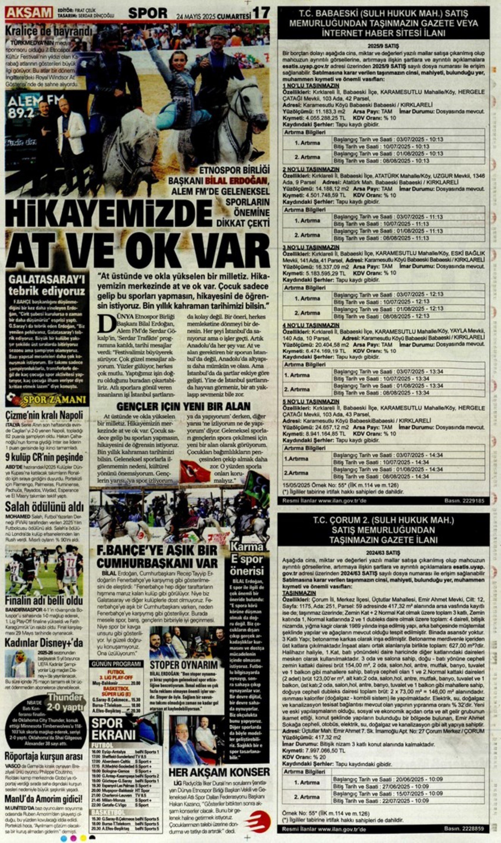 Sporda günün manşetleri: Aziz Yıldırım- Ali Koç zirvesinden öne çıkanlar! Adaylık bilmecesi