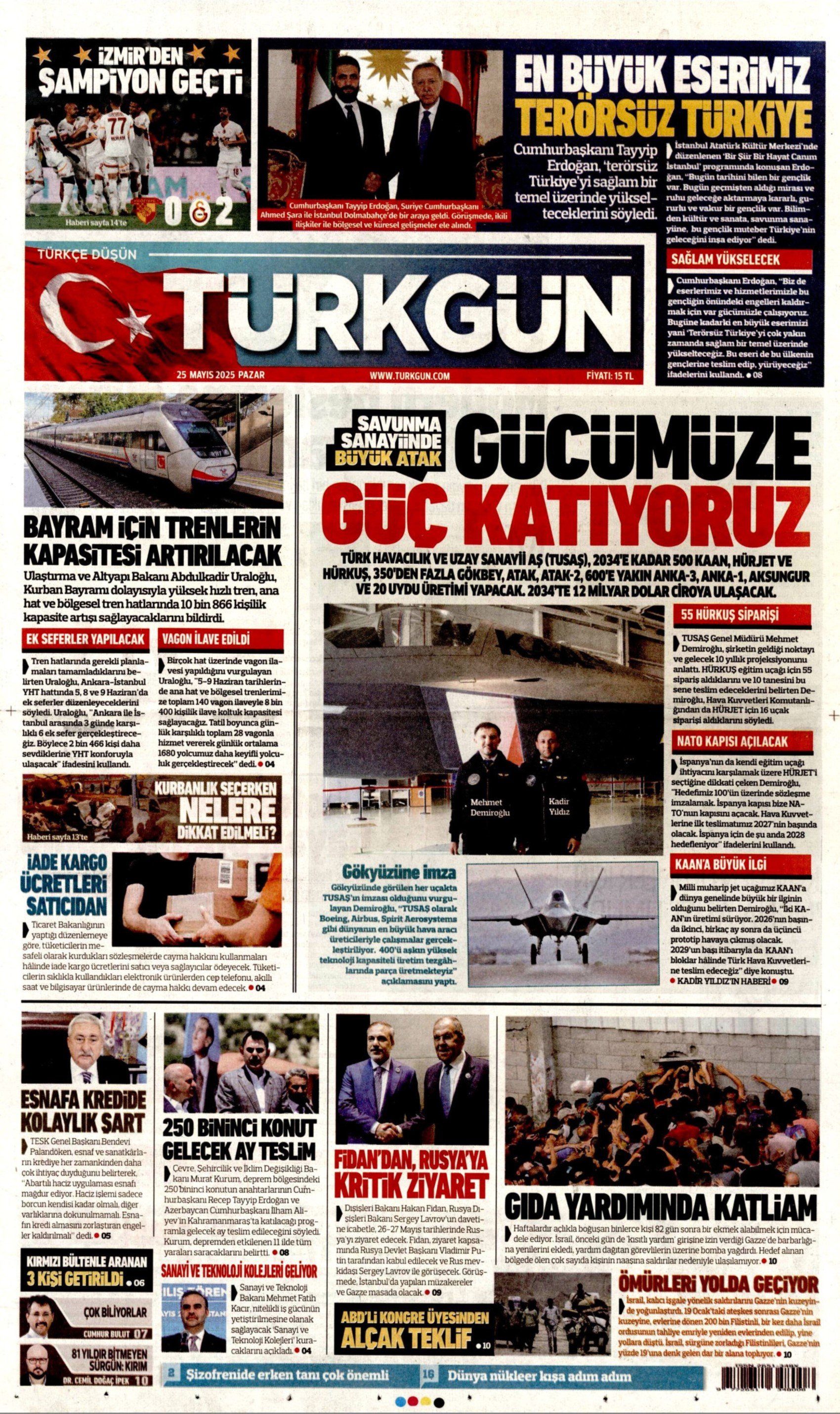 25 Mayıs 2025 gazete manşetleri: Gerici Yeni Akit'ten Mansur Yavaş'la ilgili çirkin başlık!