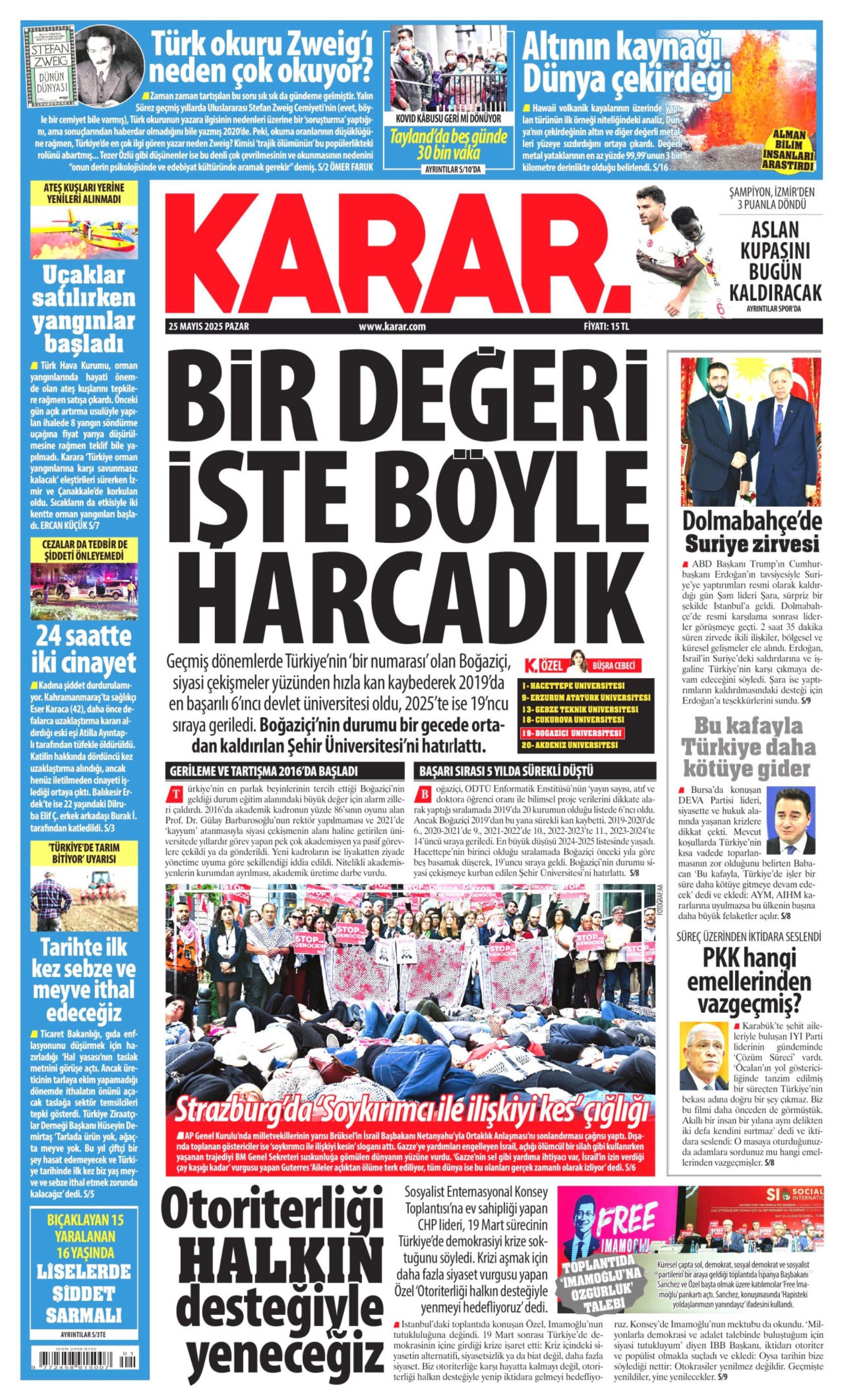 25 Mayıs 2025 gazete manşetleri: Gerici Yeni Akit'ten Mansur Yavaş'la ilgili çirkin başlık!