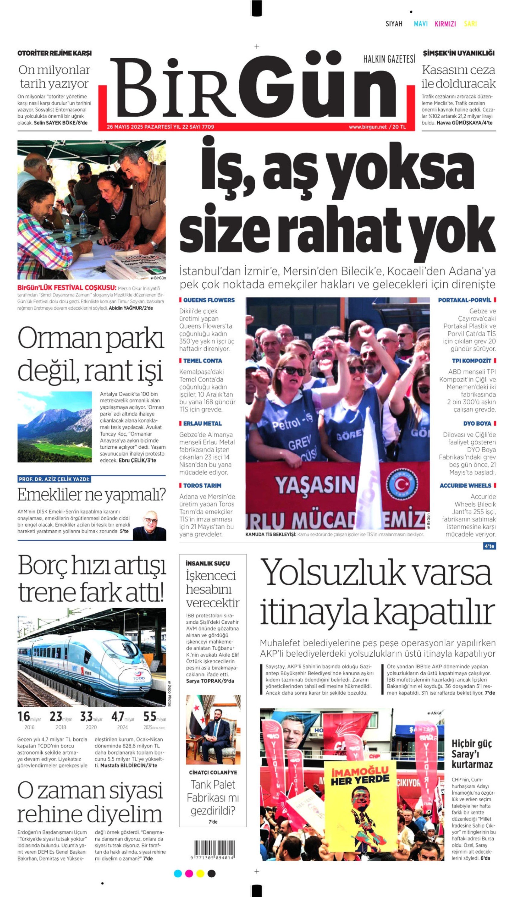 26 Mayıs 2025 gazete manşetleri