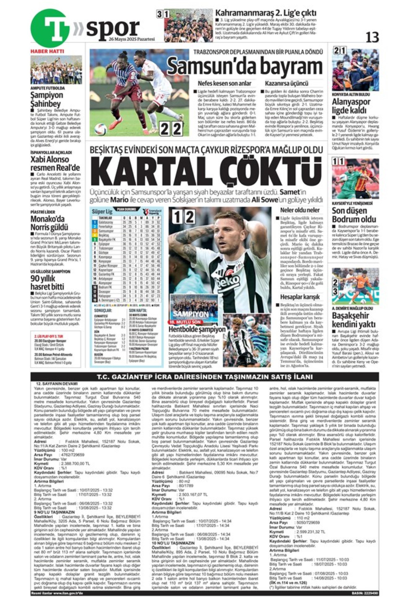 Sporda günün manşetleri: Fenerbahçe ve Galatasaray'da şampiyonluk coşkusu