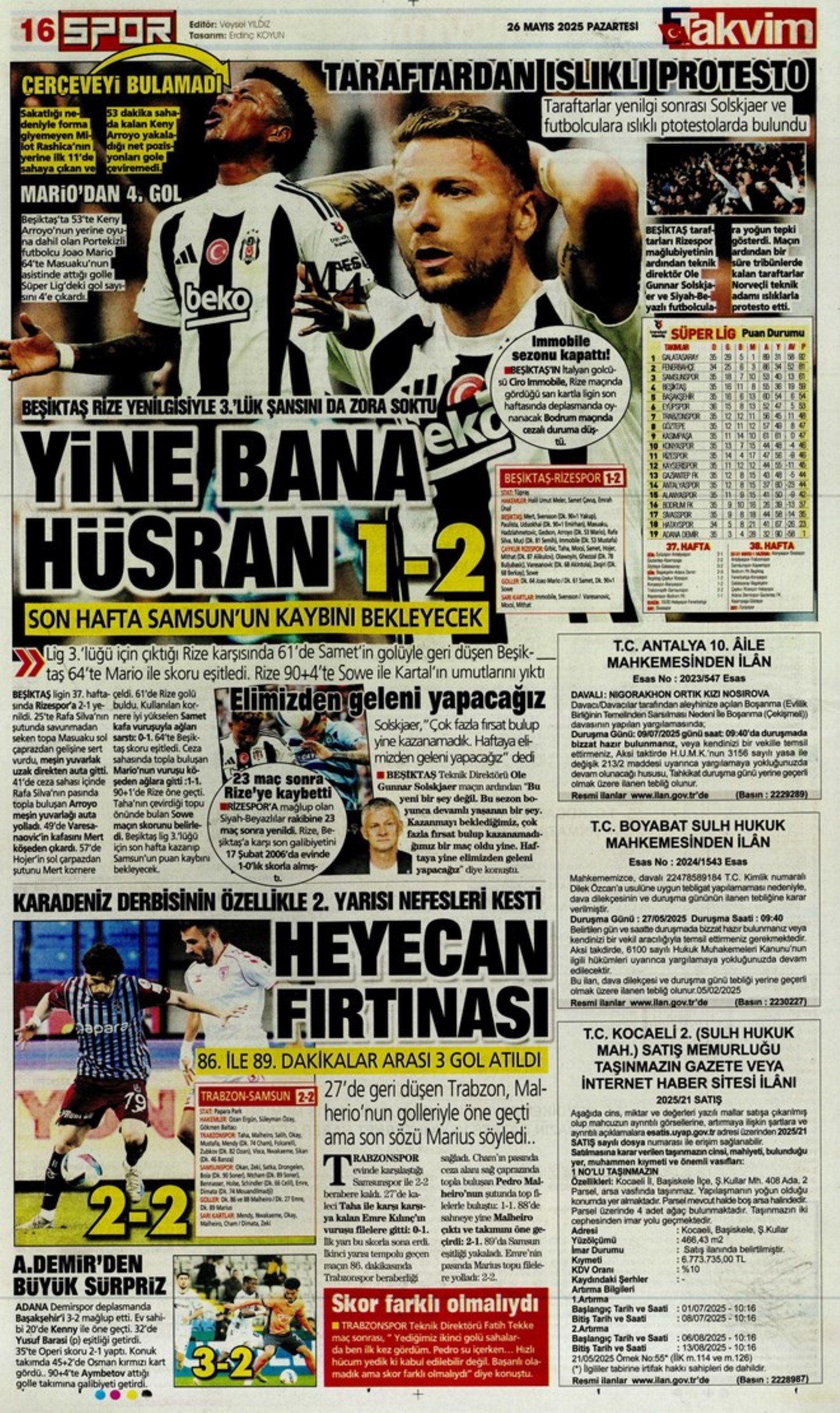 Sporda günün manşetleri: Fenerbahçe ve Galatasaray'da şampiyonluk coşkusu