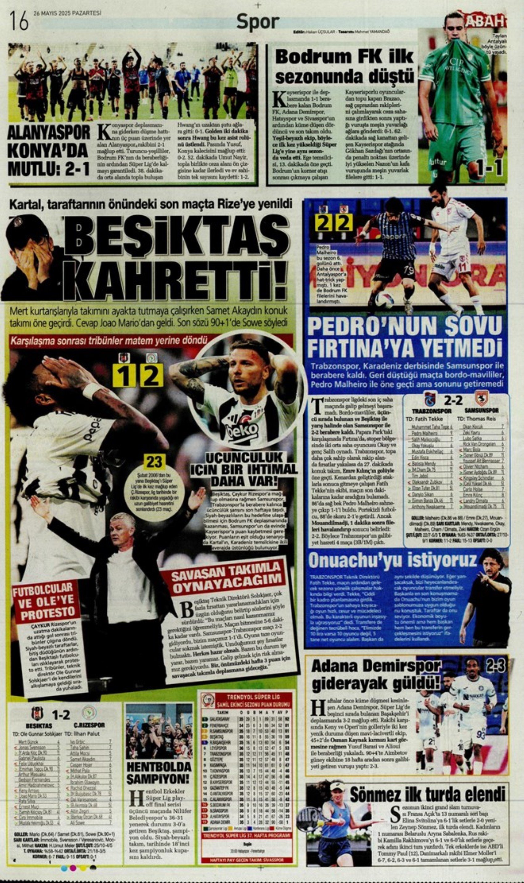 Sporda günün manşetleri: Fenerbahçe ve Galatasaray'da şampiyonluk coşkusu