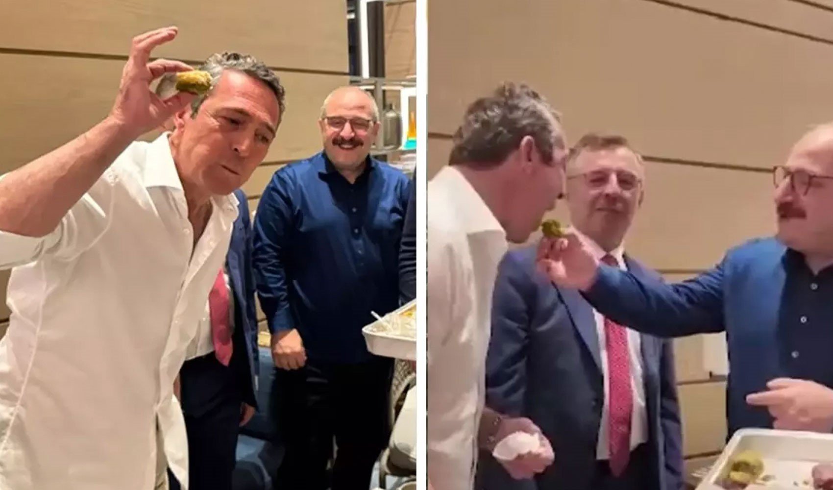 Euroleague finali öncesi dikkat çeken anlar: AKP'li Varank, Ali Koç'a elleriyle baklava yedirdi Euroleague finali öncesi dikkat çeken anlar: AKP'li Varank, Ali Koç'a elleriyle baklava yedirdi