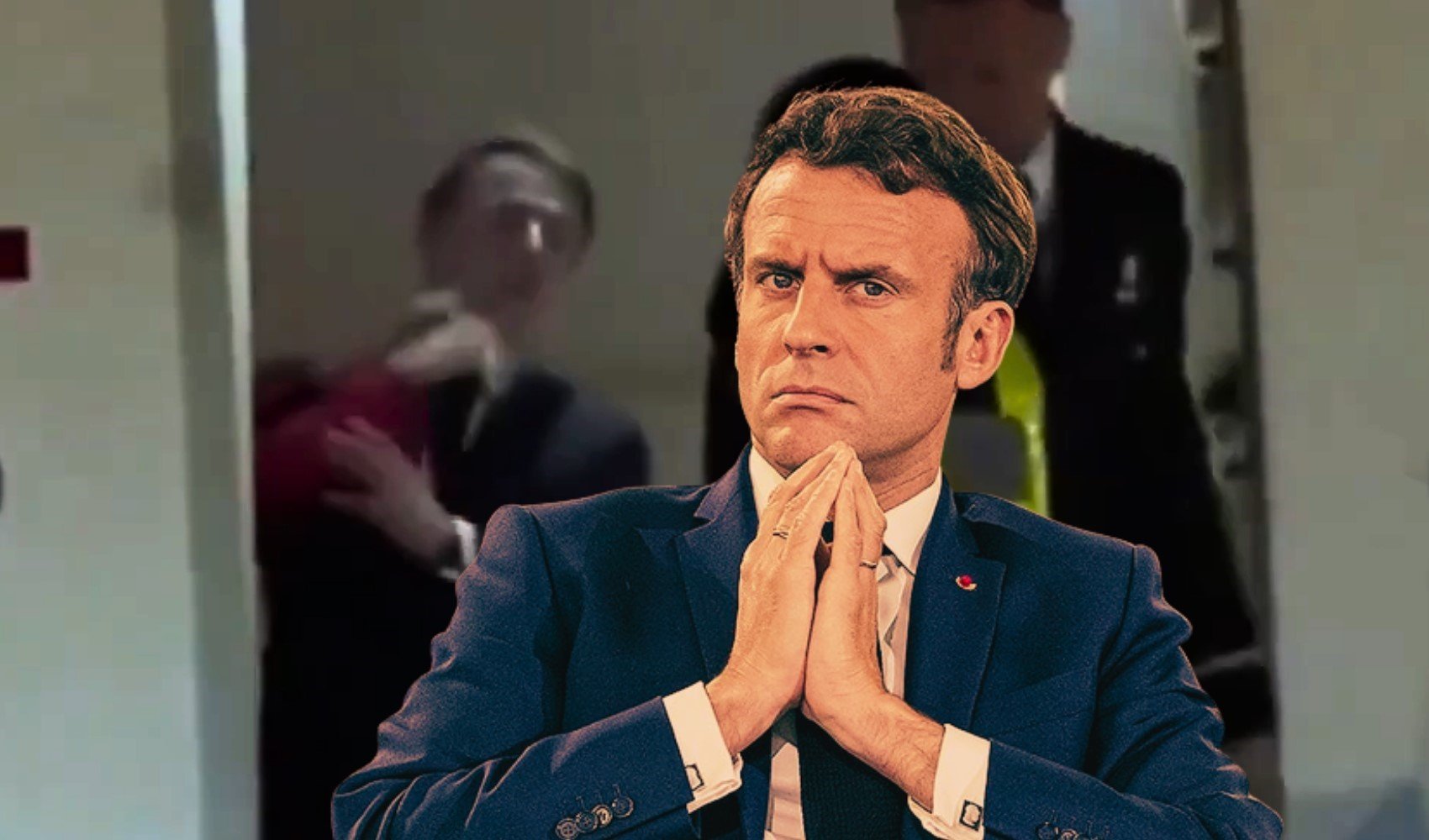 Fransa Cumhurbaşkanı Macron eşinden tokat yedi Fransa Cumhurbaşkanı Macron eşinden tokat yedi