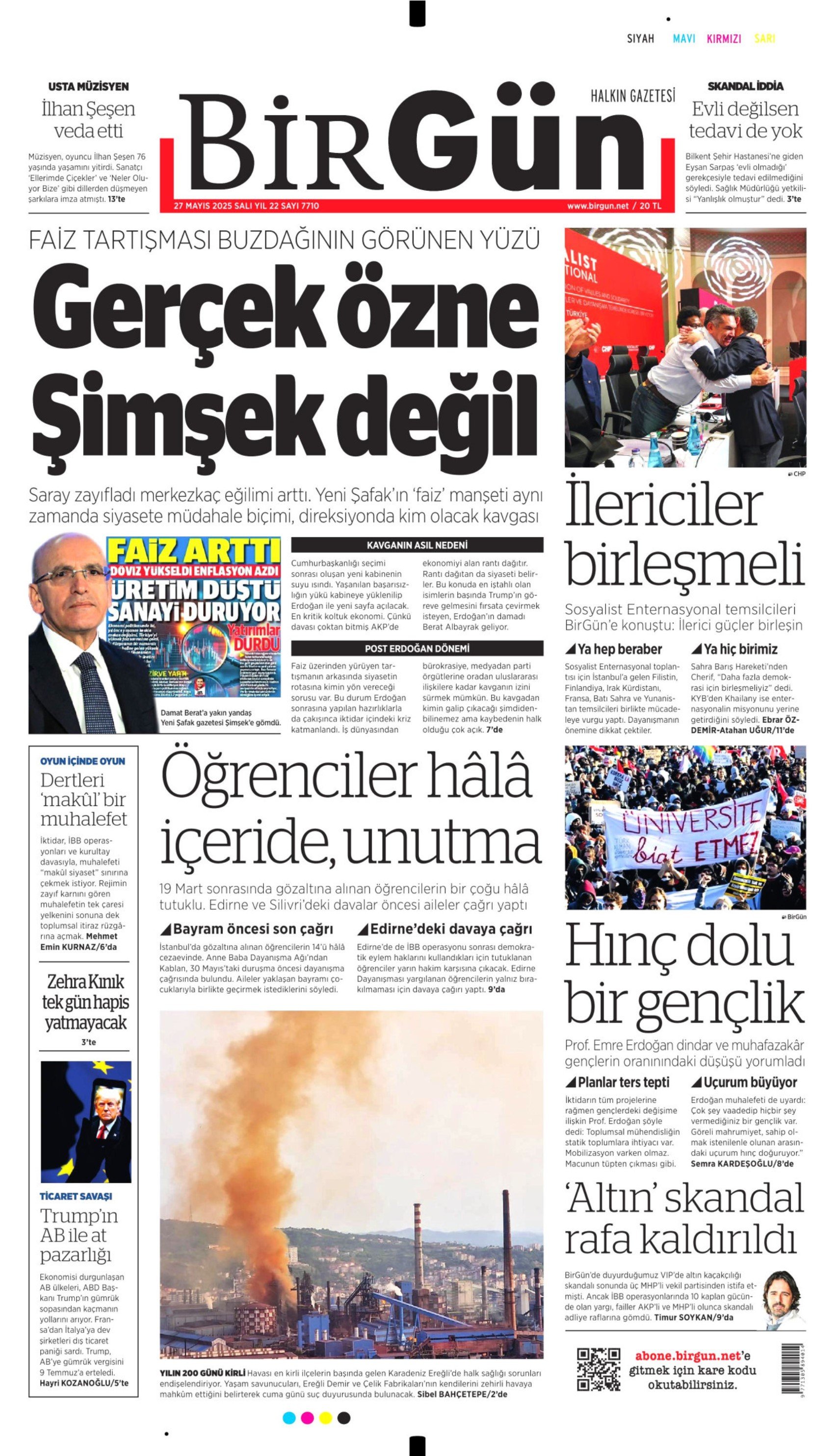 27 Mayıs 2025 gazete manşetleri