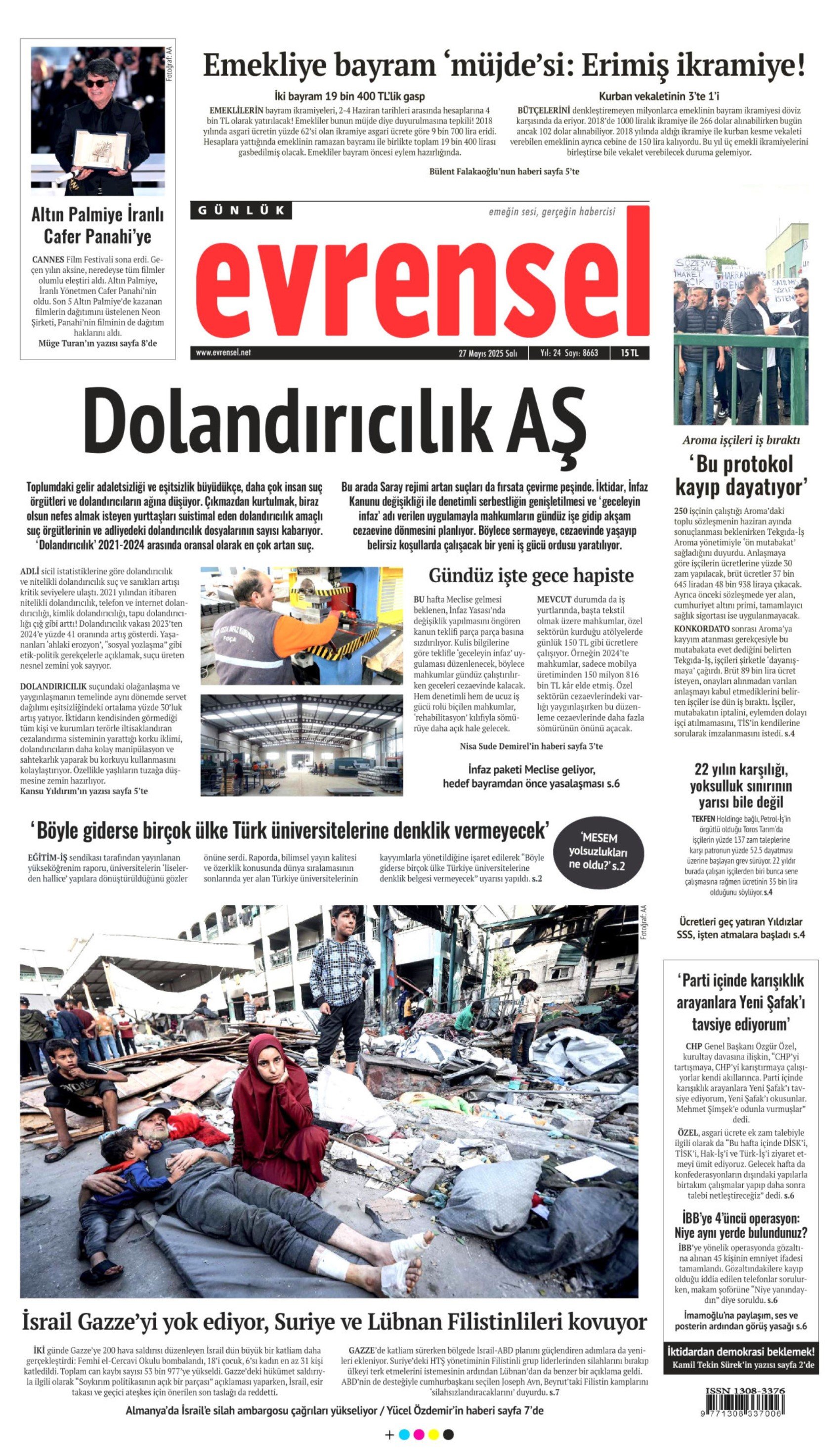 27 Mayıs 2025 gazete manşetleri