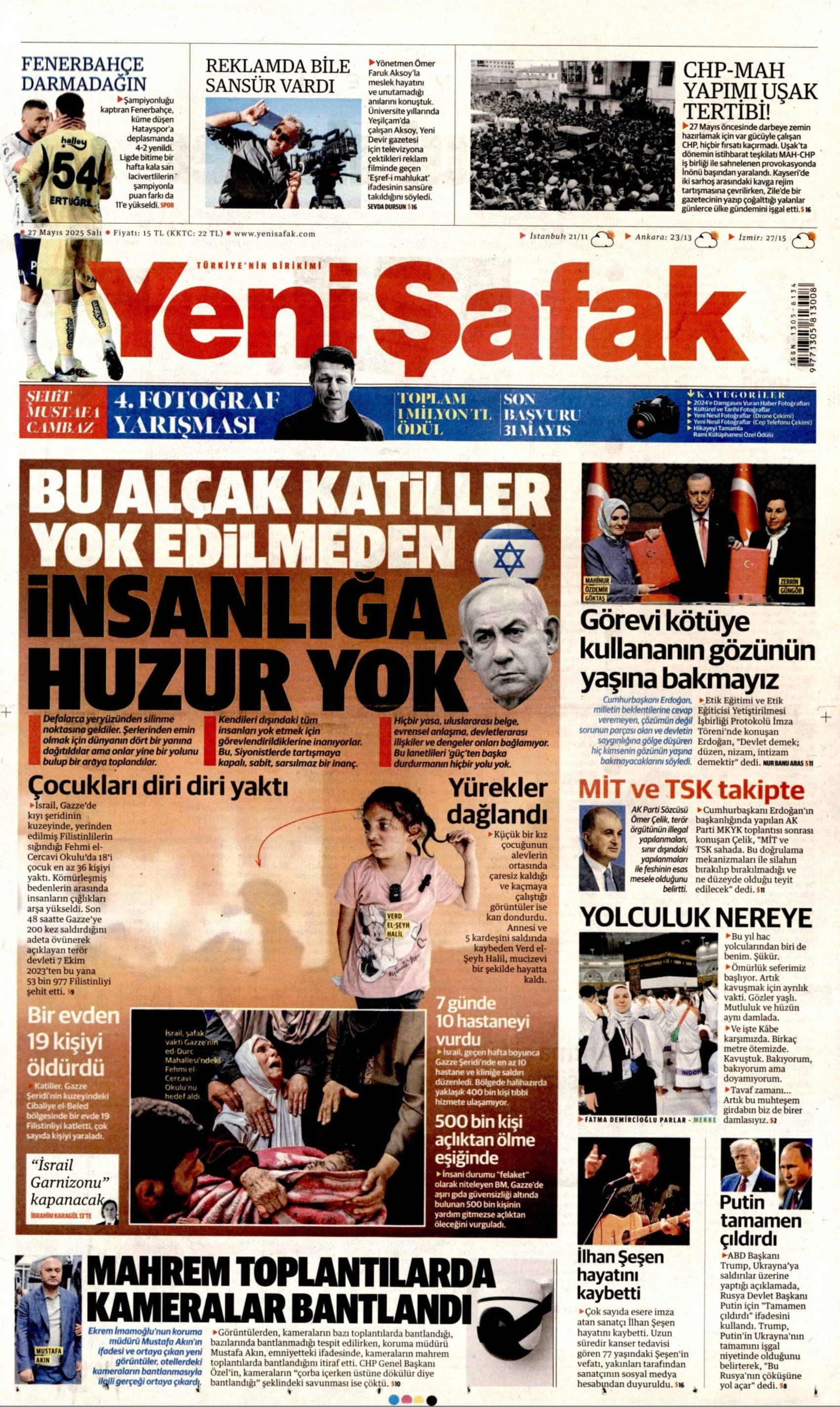 27 Mayıs 2025 gazete manşetleri