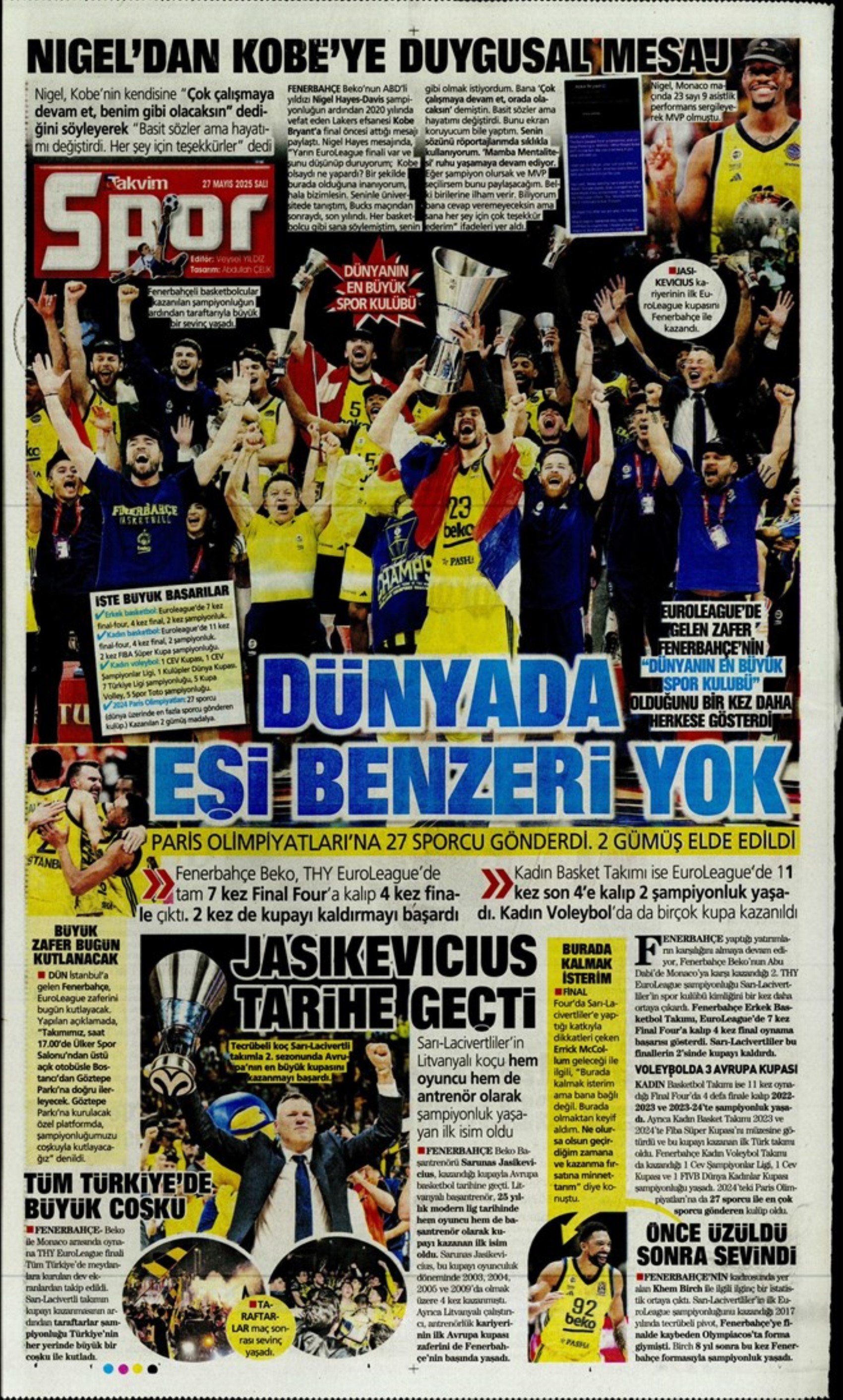 Sporda günün manşetleri: 'Mourinho galiba gidici'