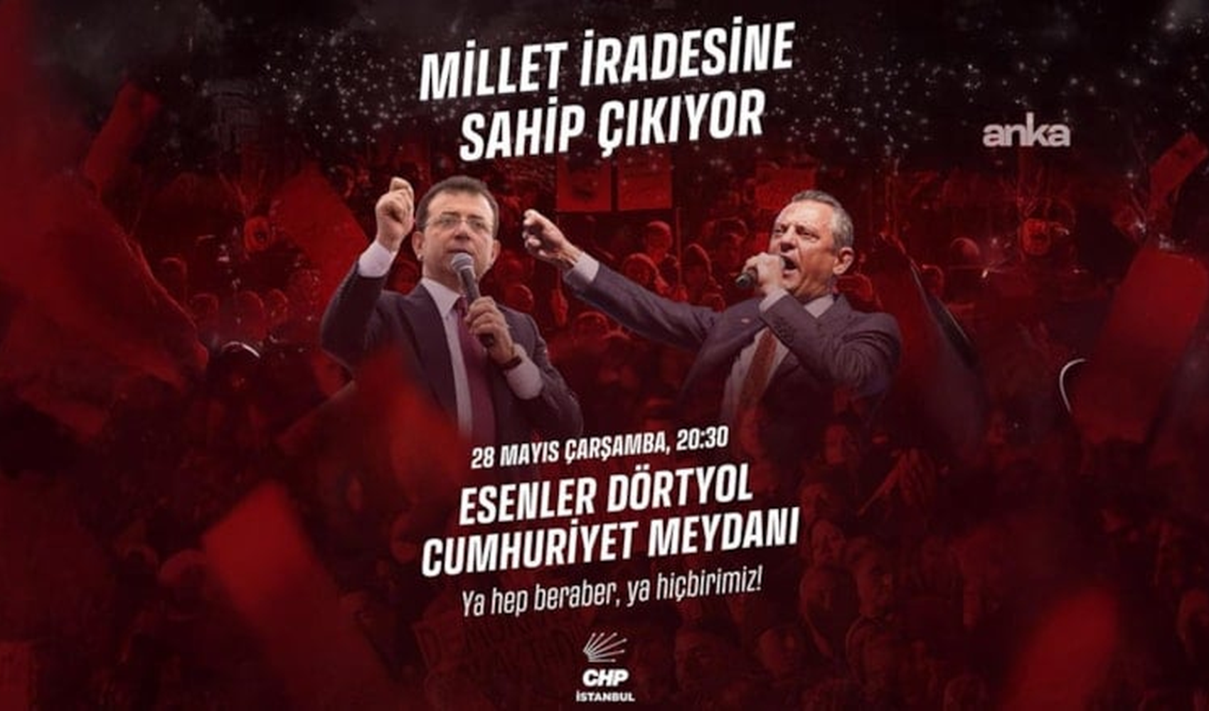 CHP'nin Esenler'deki mitingi için hazırlıklar tamamlandı