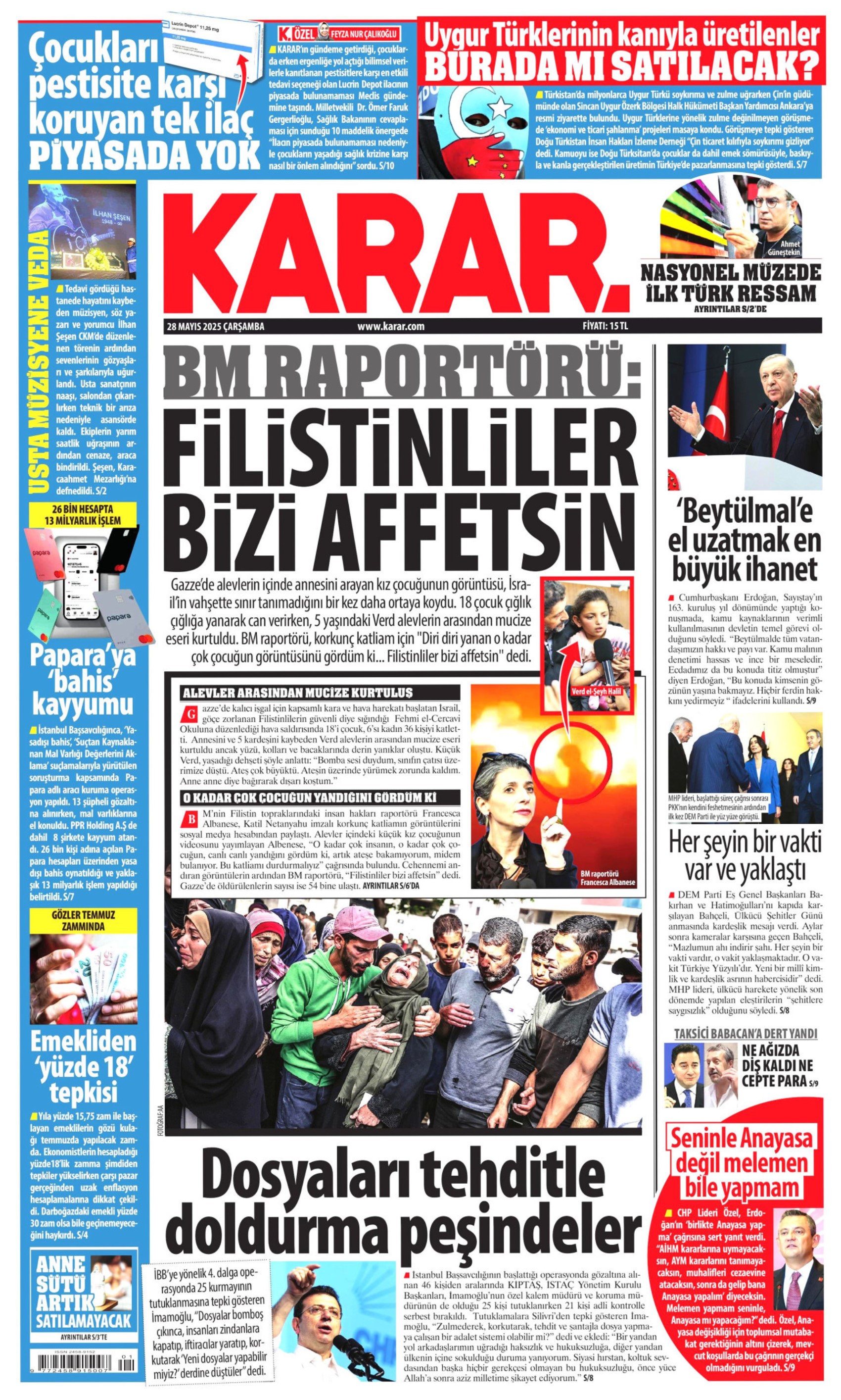 28 Mayıs 2025 gazete manşetleri: Özel, Erdoğan'a ahtapotu gösterdi, gazeteler nasıl gördü?