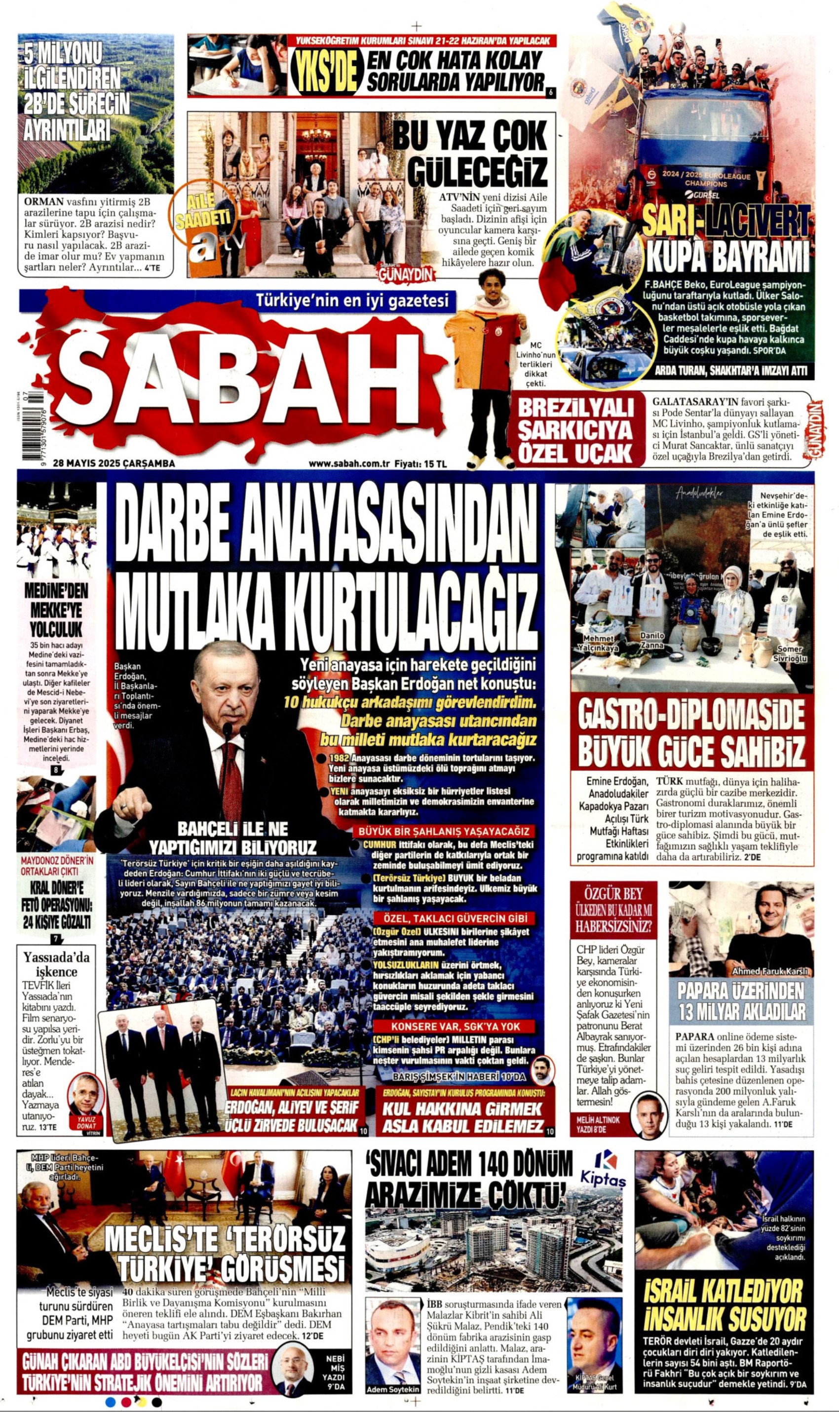 28 Mayıs 2025 gazete manşetleri: Özel, Erdoğan'a ahtapotu gösterdi, gazeteler nasıl gördü?
