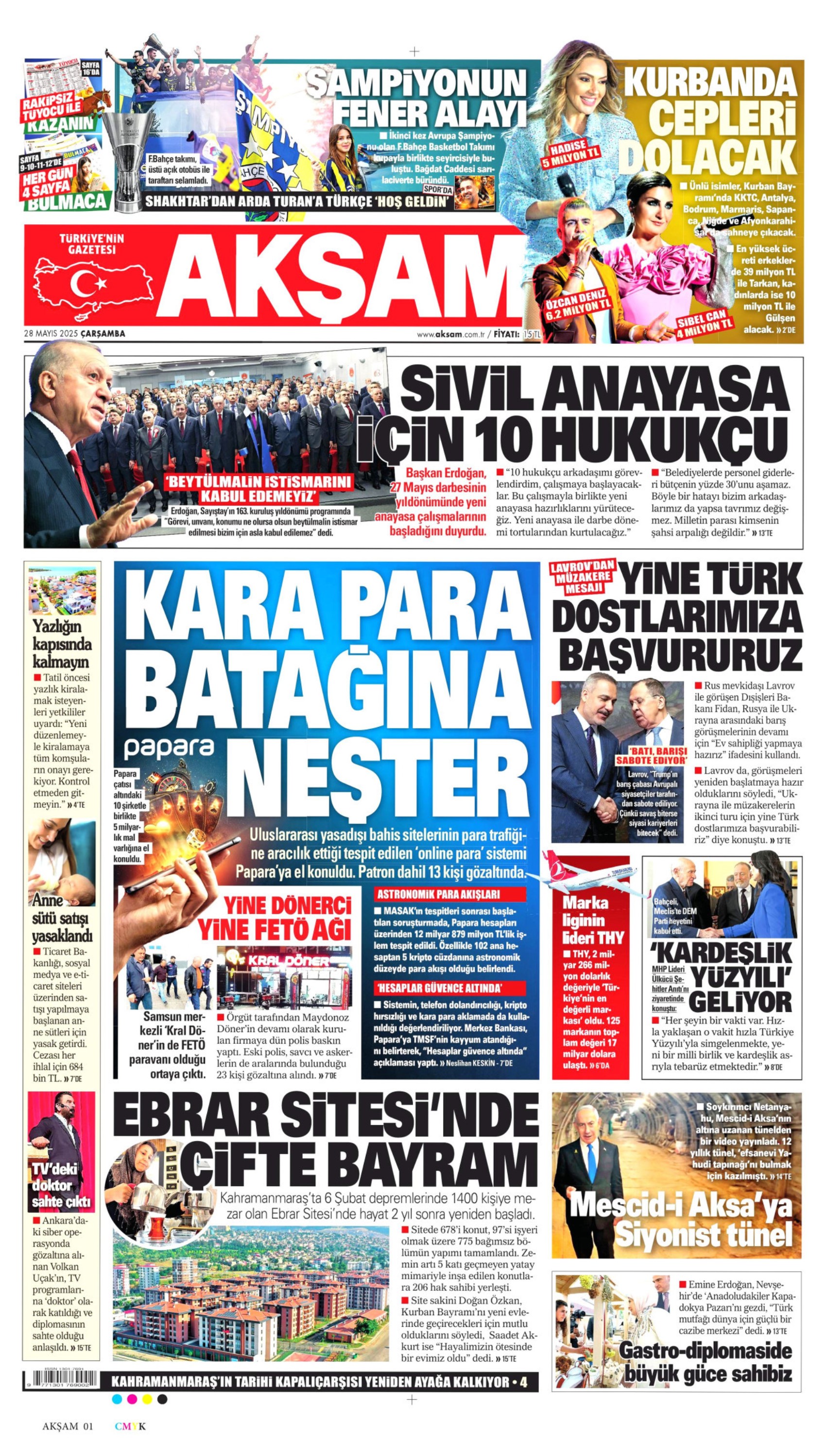 28 Mayıs 2025 gazete manşetleri: Özel, Erdoğan'a ahtapotu gösterdi, gazeteler nasıl gördü?