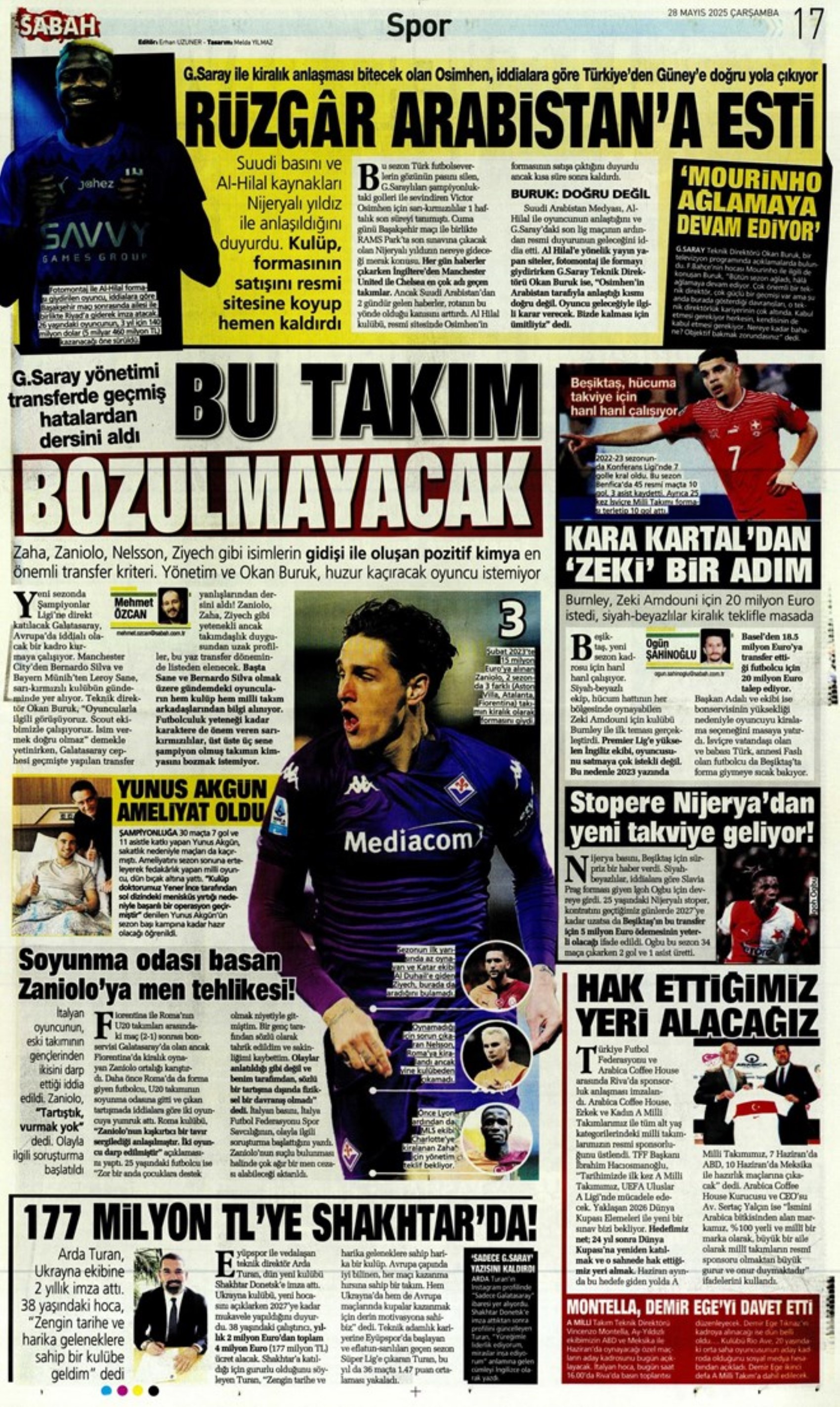 Sporda günün manşetleri... Osimhen'den Galatasaray'a kötü haber: İmzayı attı