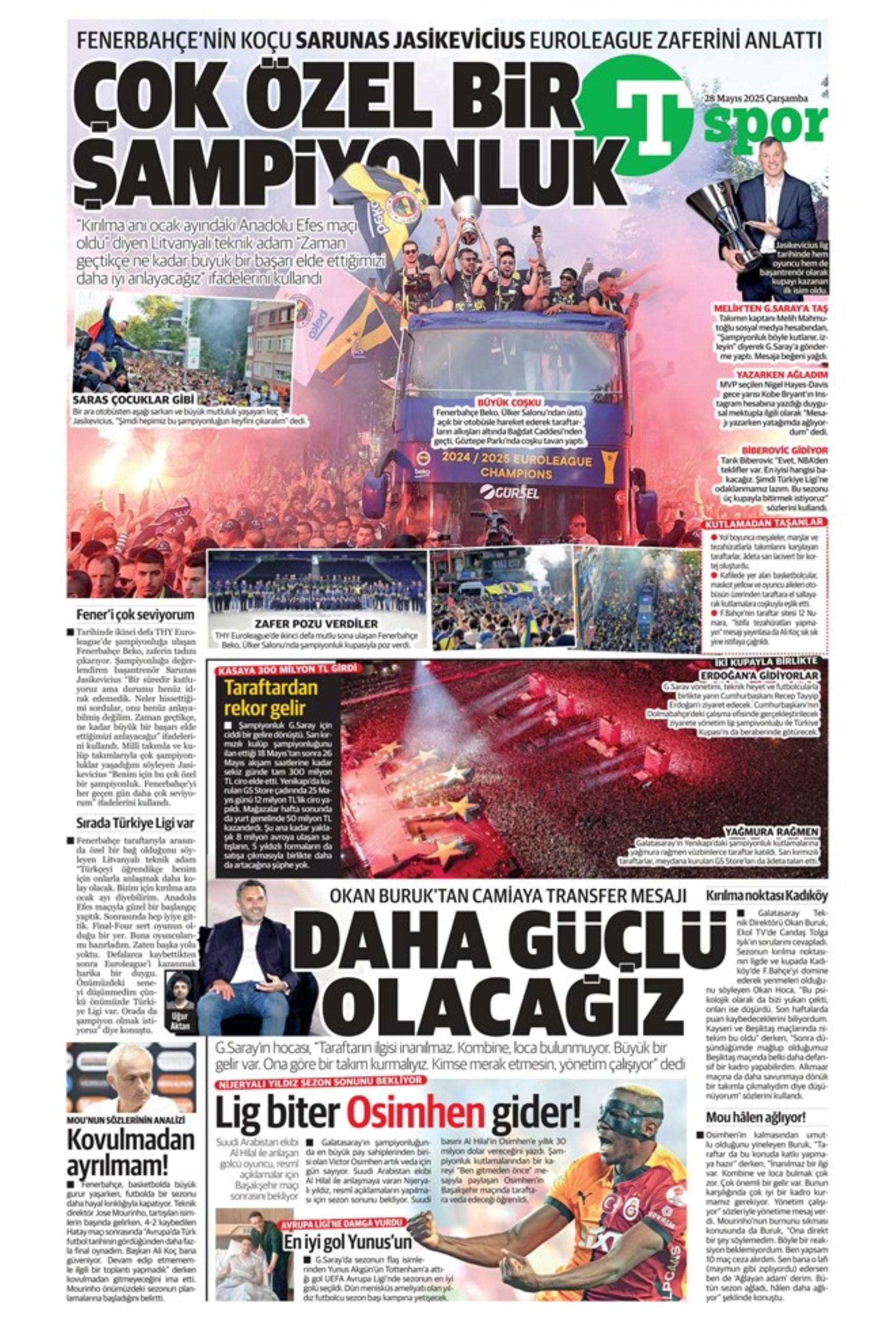 Sporda günün manşetleri... Osimhen'den Galatasaray'a kötü haber: İmzayı attı