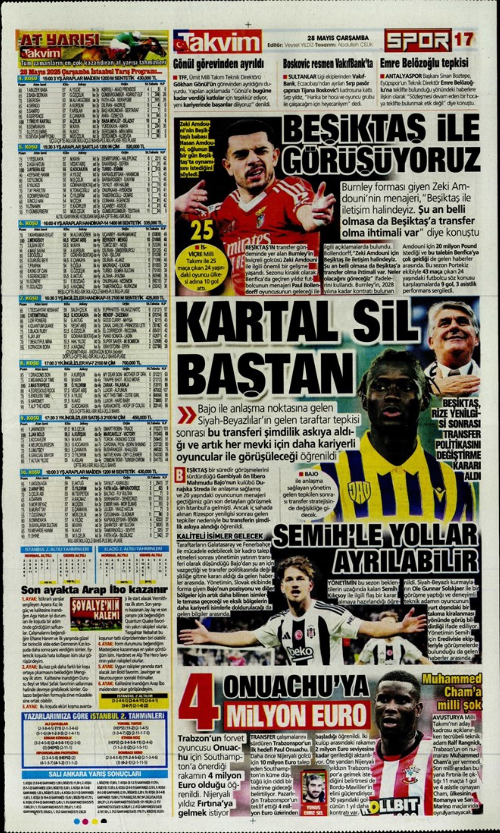 Sporda günün manşetleri... Osimhen'den Galatasaray'a kötü haber: İmzayı attı