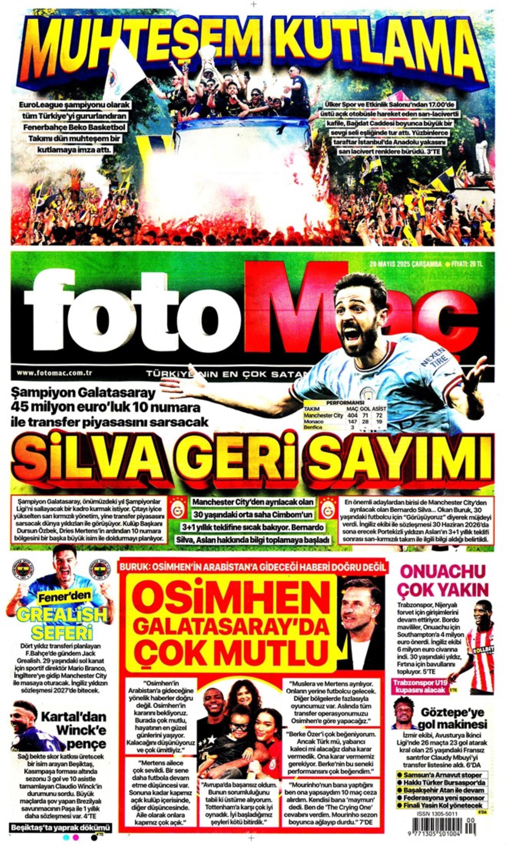 Sporda günün manşetleri... Osimhen'den Galatasaray'a kötü haber: İmzayı attı