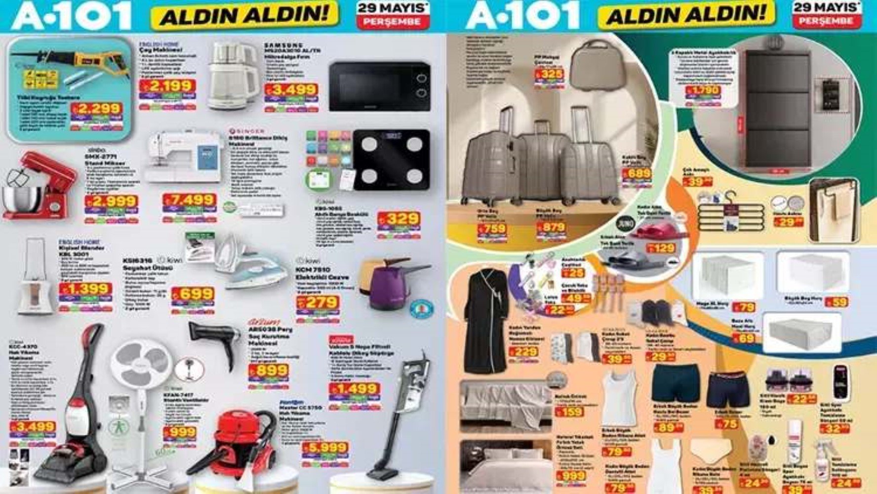 Bugün satışta! A101 29 Mayıs kataloğu yayımlandı! Bu hafta hangi ürünler satışa çıkıyor? Perşembe günü indirimde neler var?