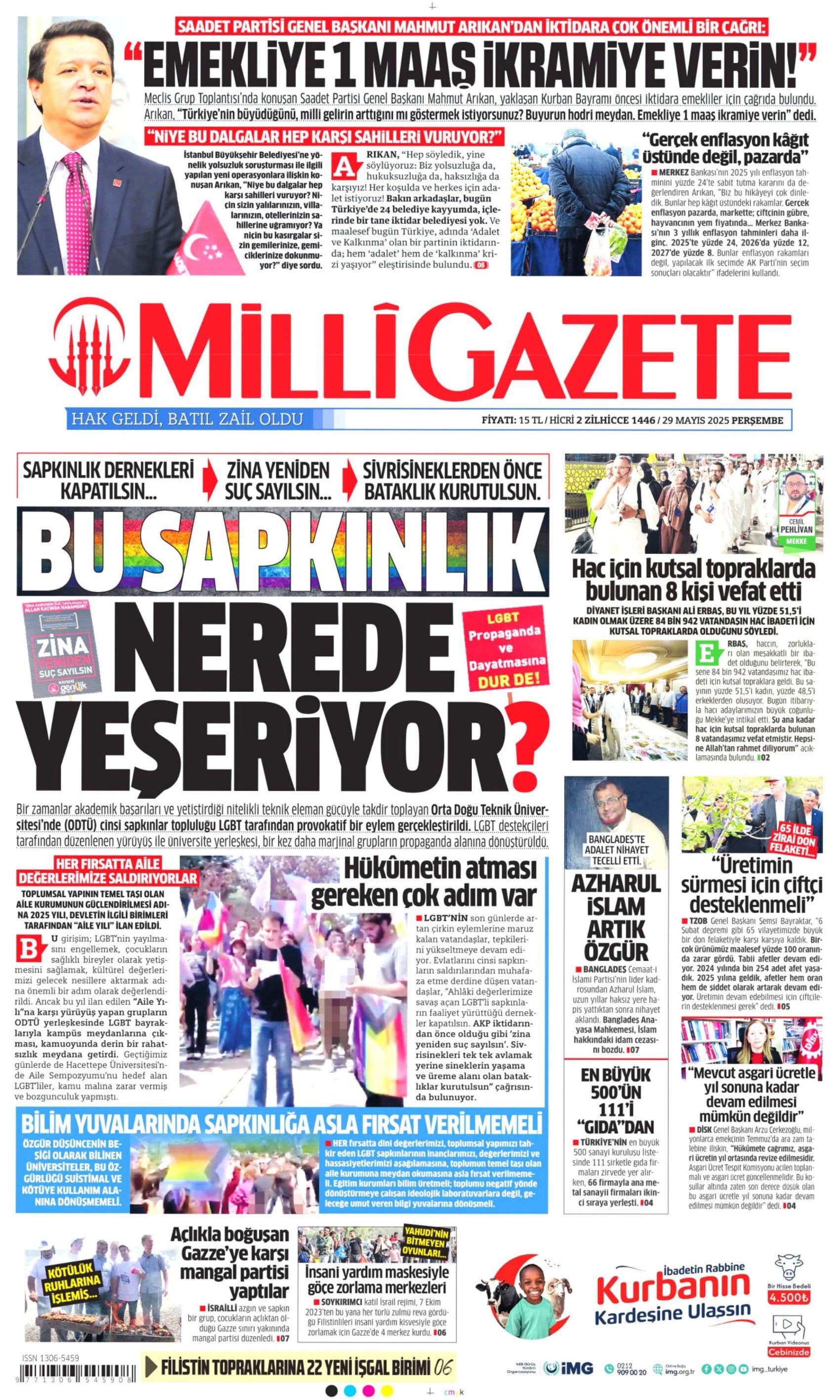 29 Mayıs 2025 gazete manşetleri