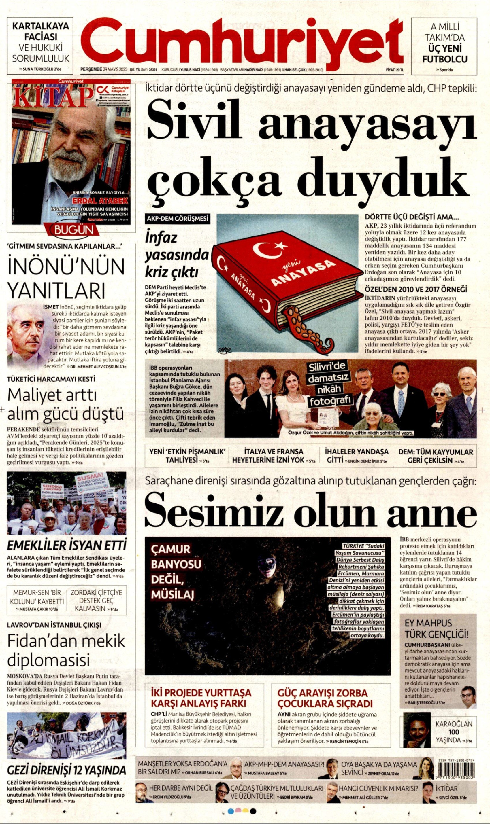 29 Mayıs 2025 gazete manşetleri
