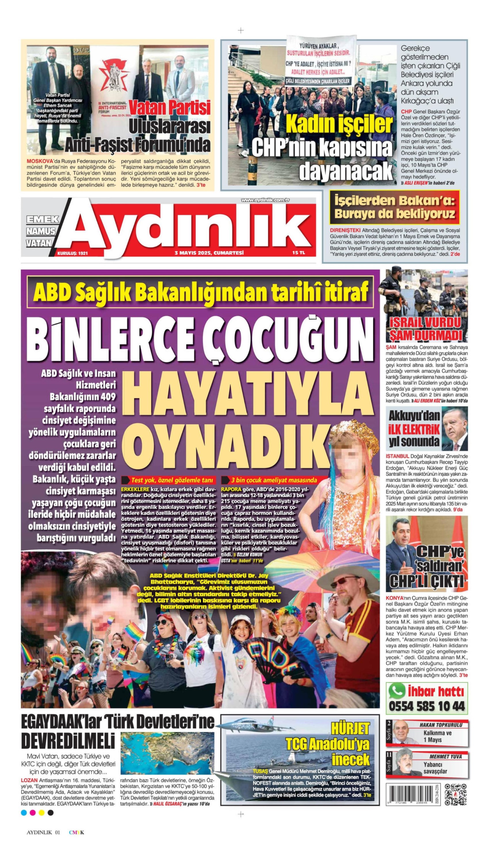 3 Mayıs 2025 gazete manşetleri