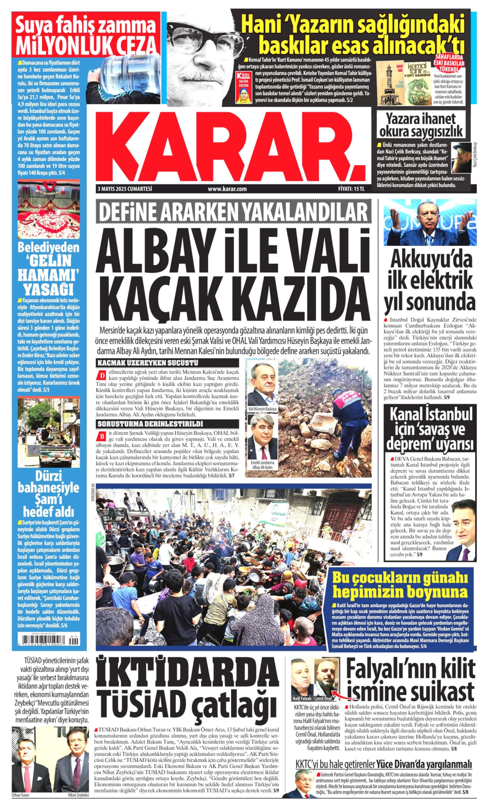 3 Mayıs 2025 gazete manşetleri