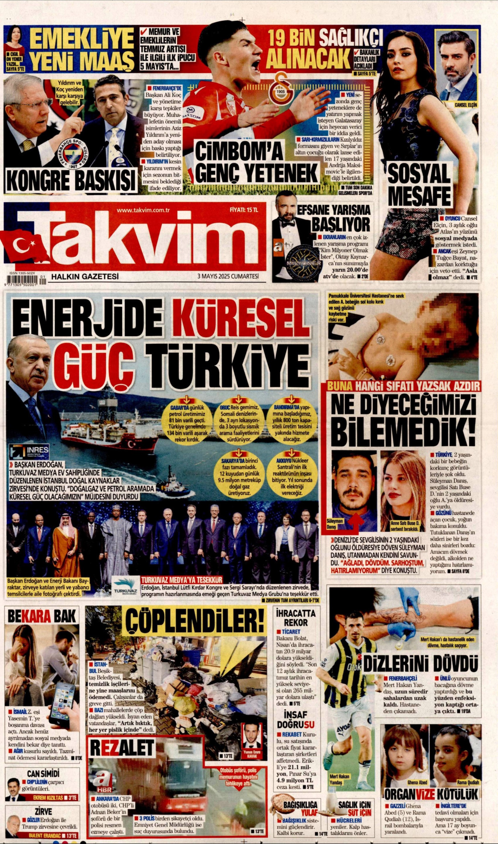 3 Mayıs 2025 gazete manşetleri