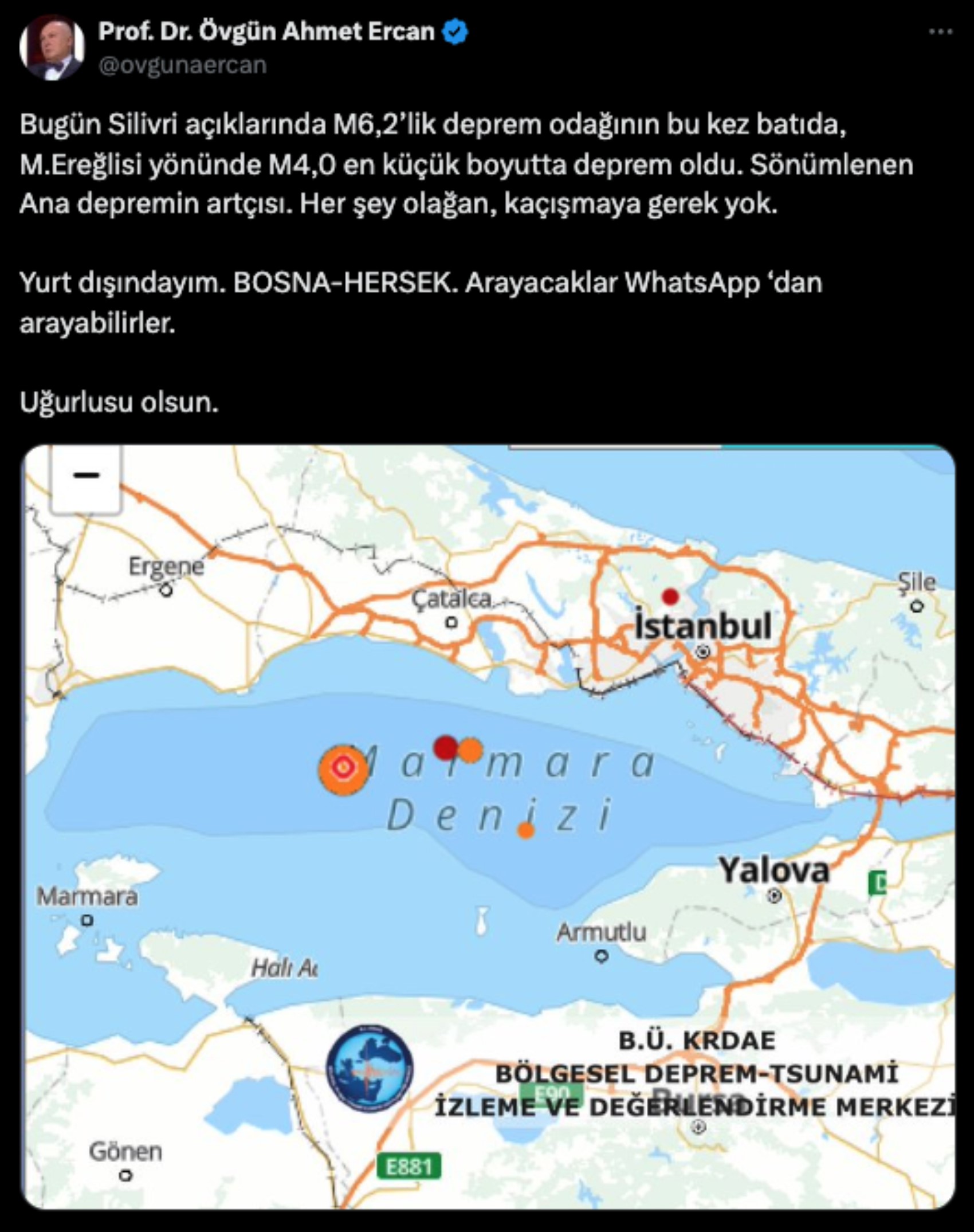 İstanbul'da da hissedilmişti: Ahmet Ercan'dan Tekirdağ'daki deprem sonrası açıklama! Olası büyük depremin öncüsü mü?
