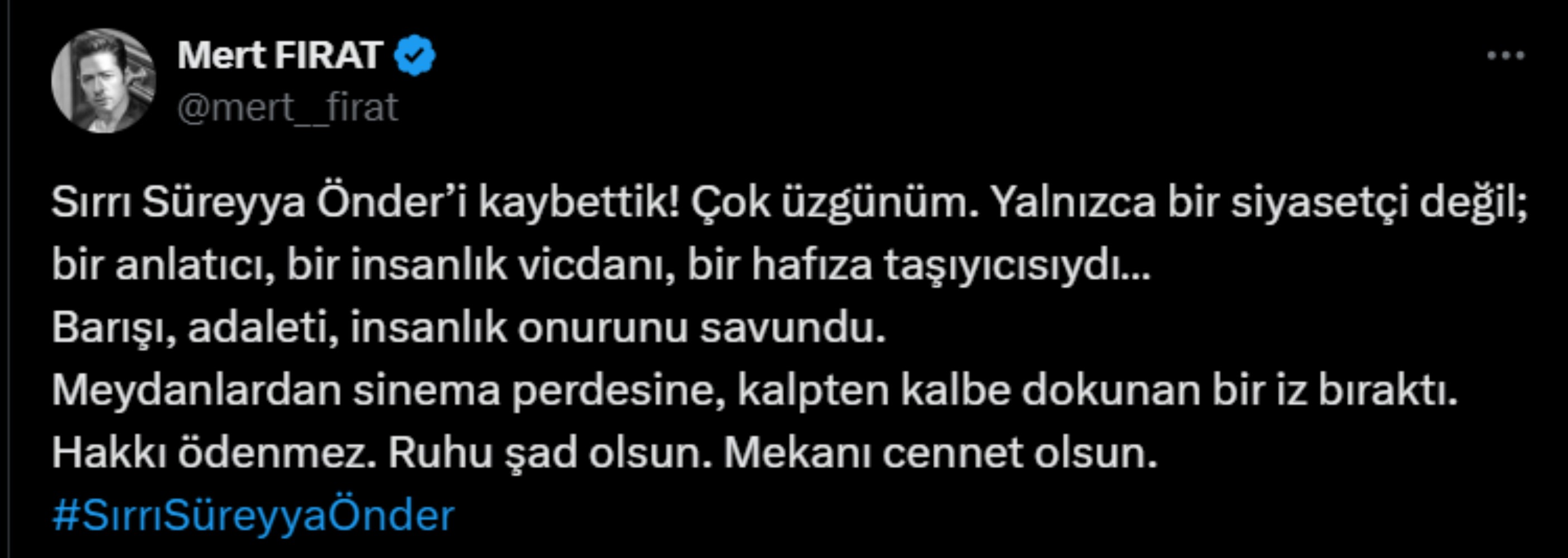 Sırrı Süreyya Önder için taziye mesajları