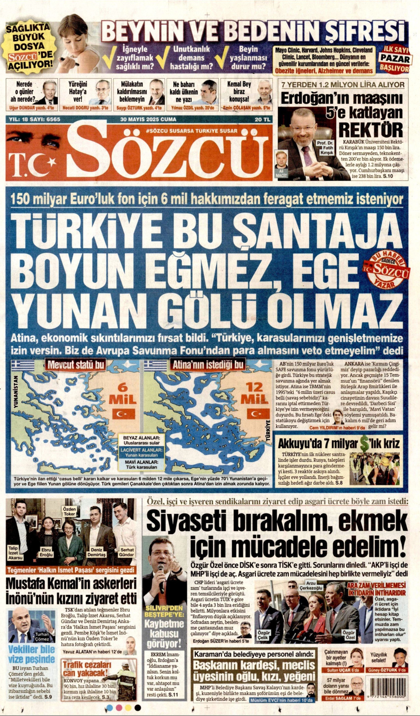 30 Mayıs gazete manşetleri: İktidar medyasının gündeminde yeni anayasa var