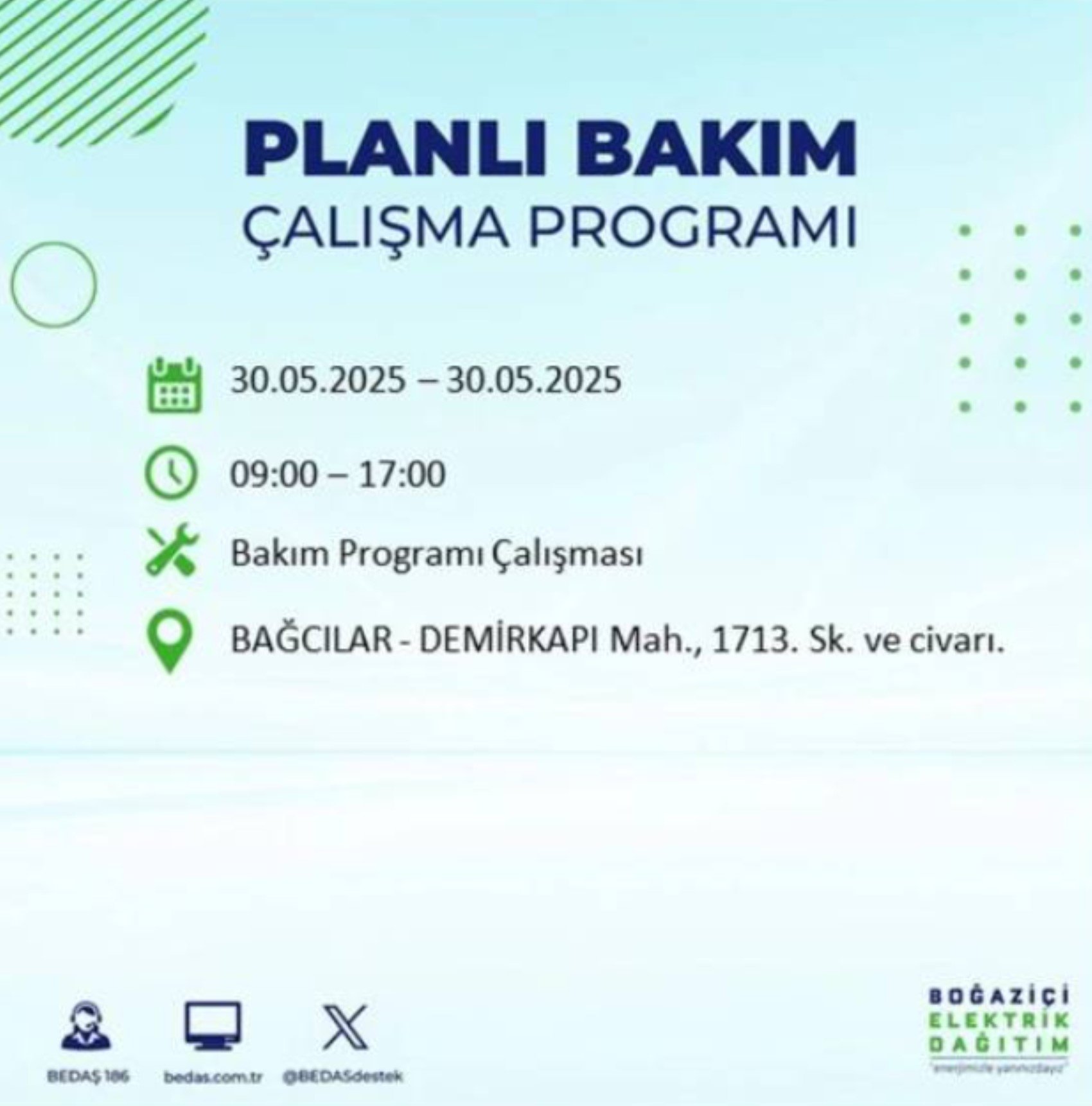 BEDAŞ paylaştı: İstanbul'da 30 Mayıs Cuma günü elektrik kesintisi yaşanacak ilçeler