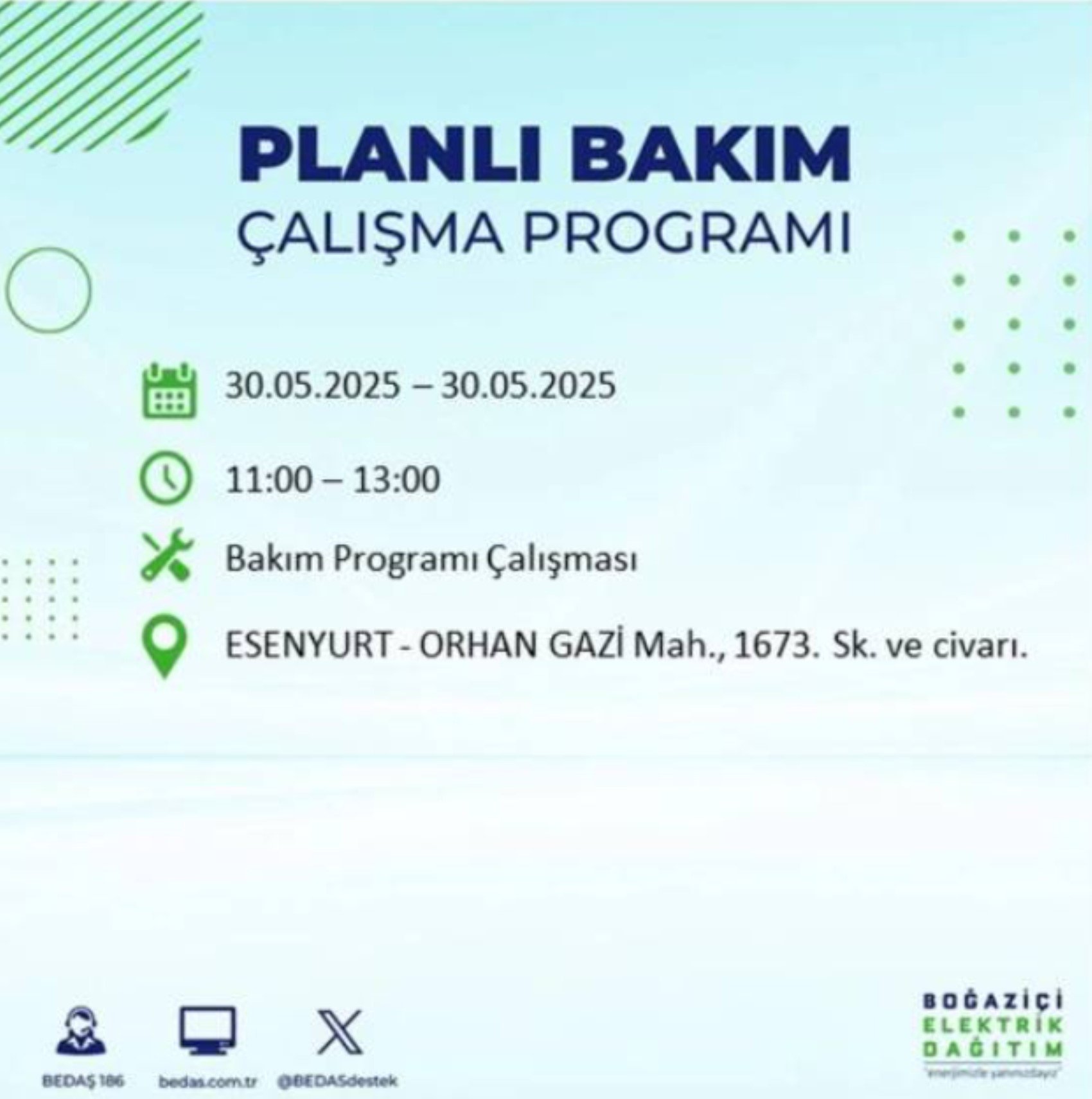 BEDAŞ paylaştı: İstanbul'da 30 Mayıs Cuma günü elektrik kesintisi yaşanacak ilçeler