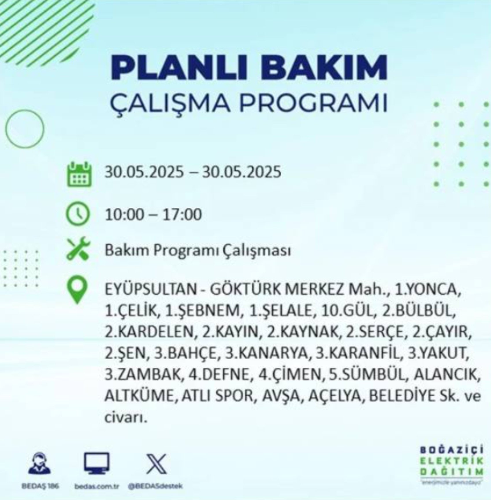 BEDAŞ paylaştı: İstanbul'da 30 Mayıs Cuma günü elektrik kesintisi yaşanacak ilçeler