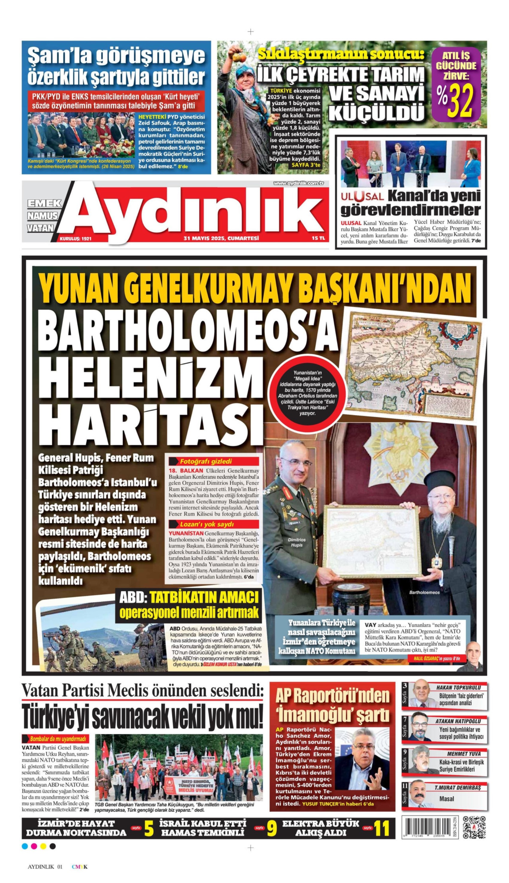 31 Mayıs 2025 gazete manşetleri