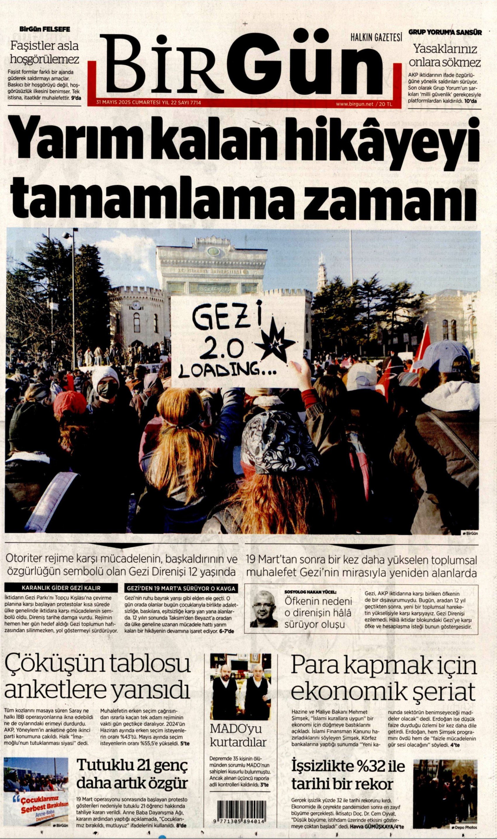 31 Mayıs 2025 gazete manşetleri