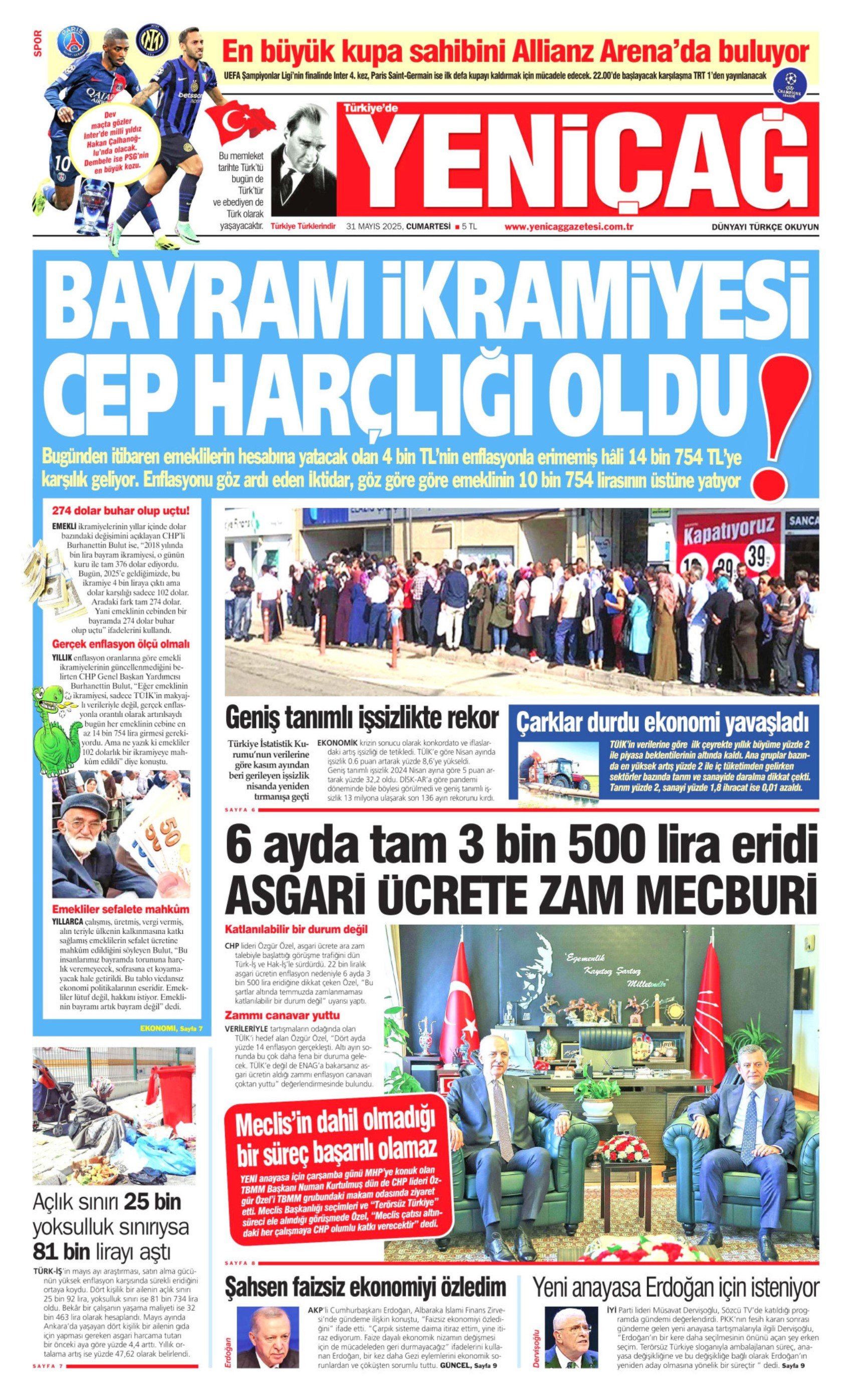 31 Mayıs 2025 gazete manşetleri