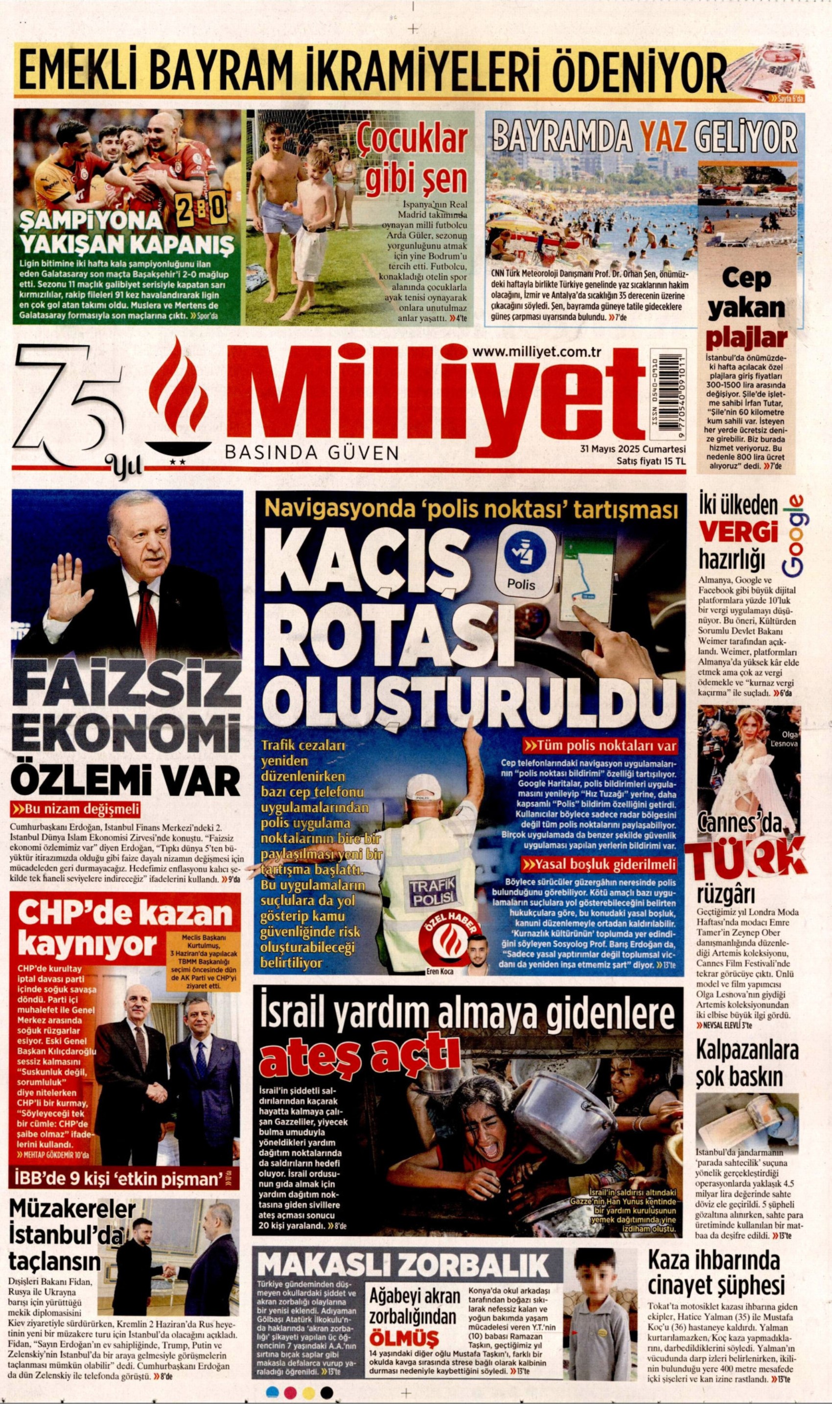 31 Mayıs 2025 gazete manşetleri