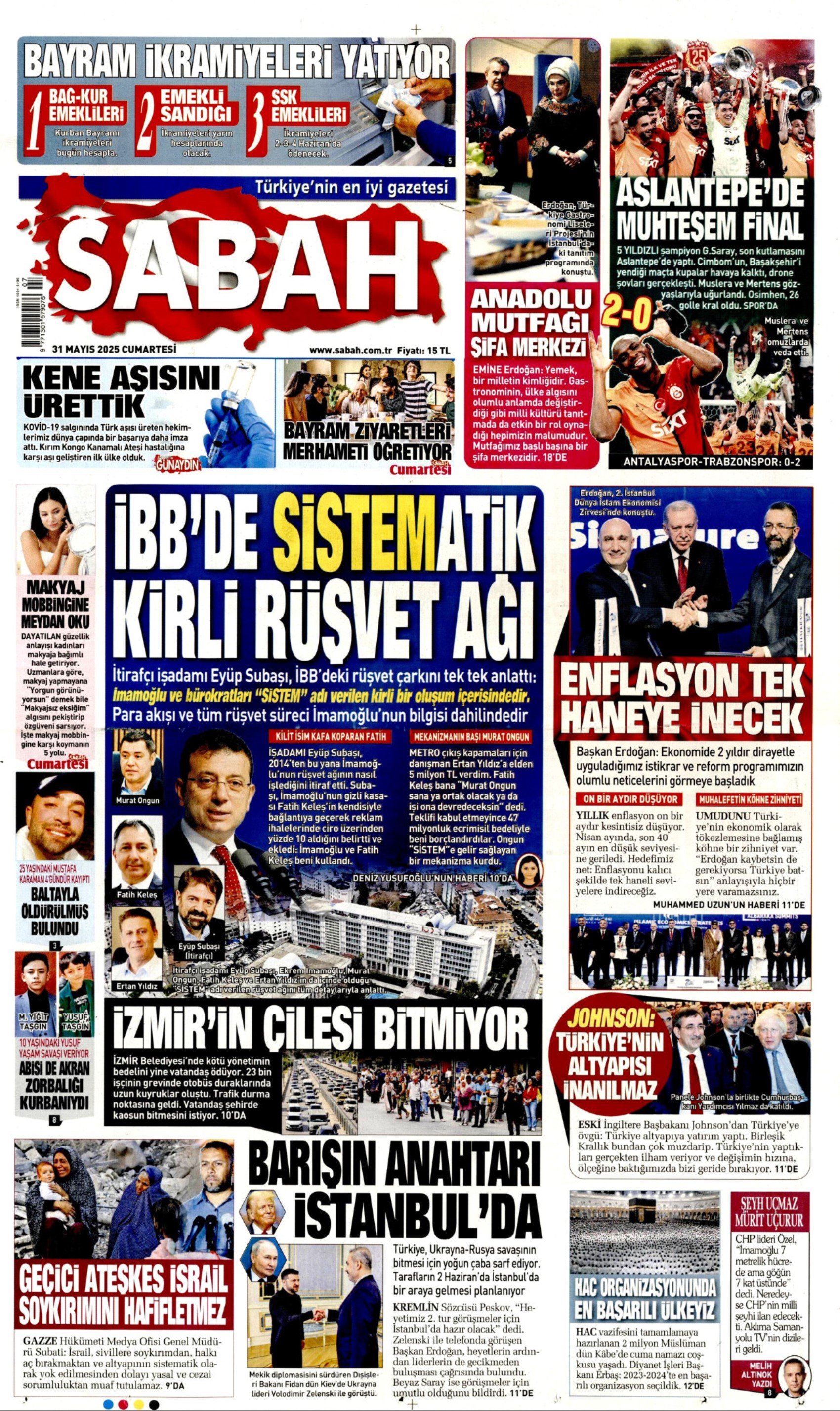 31 Mayıs 2025 gazete manşetleri
