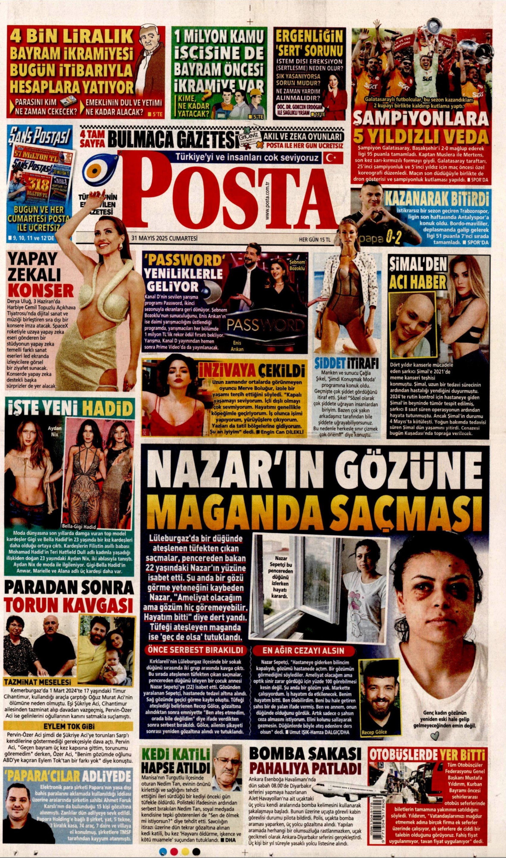31 Mayıs 2025 gazete manşetleri
