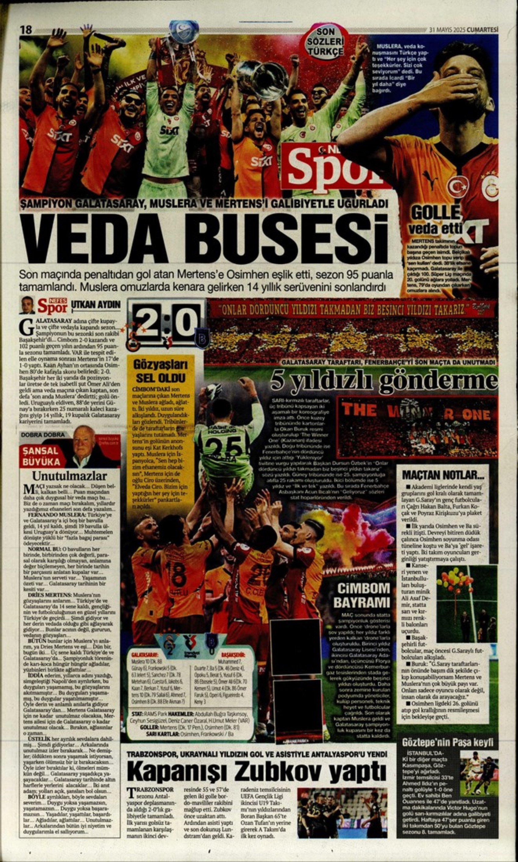 Sporda günün manşetleri... Fenerbahçe'de görülmemiş operasyon: Yıldırım için imza