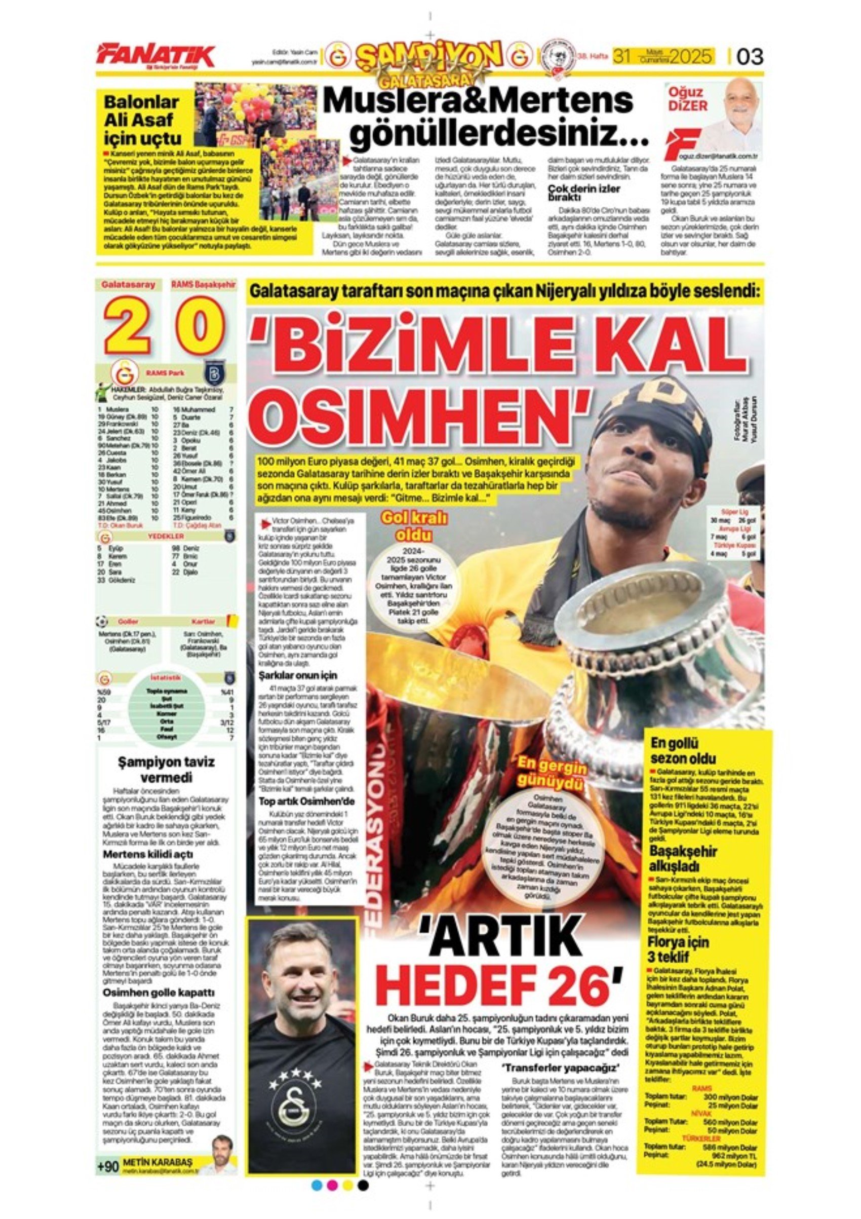 Sporda günün manşetleri... Fenerbahçe'de görülmemiş operasyon: Yıldırım için imza