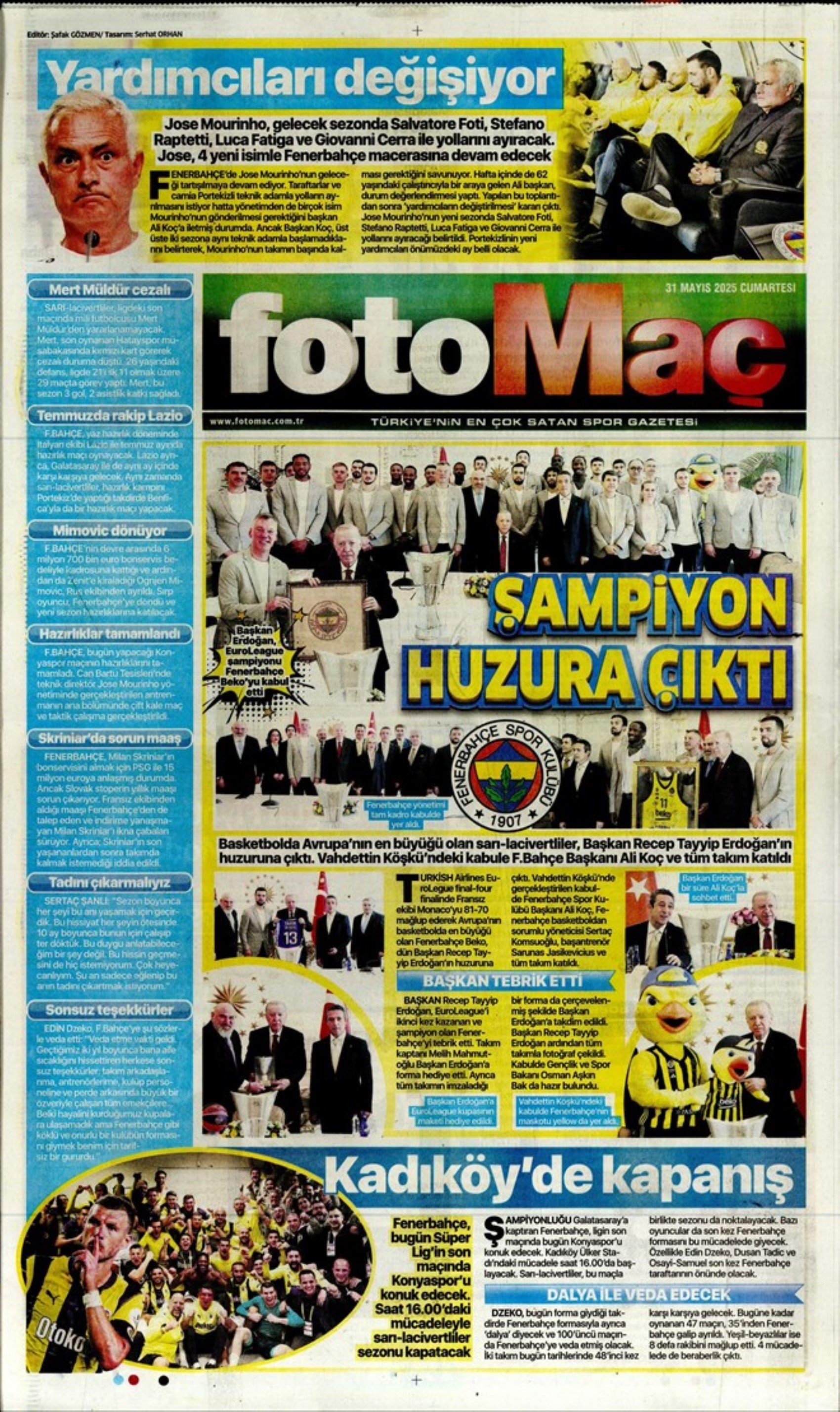 Sporda günün manşetleri... Fenerbahçe'de görülmemiş operasyon: Yıldırım için imza