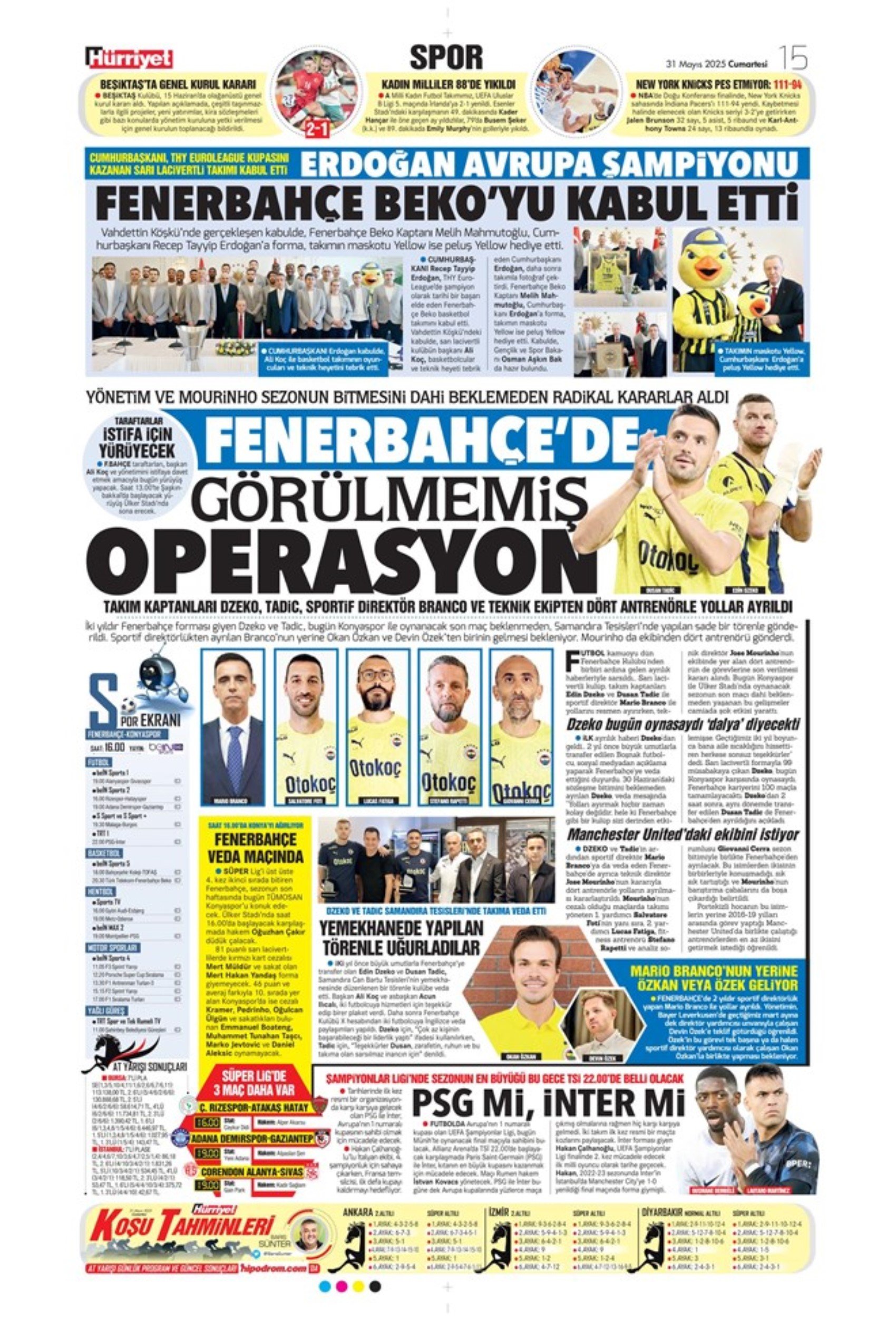 Sporda günün manşetleri... Fenerbahçe'de görülmemiş operasyon: Yıldırım için imza