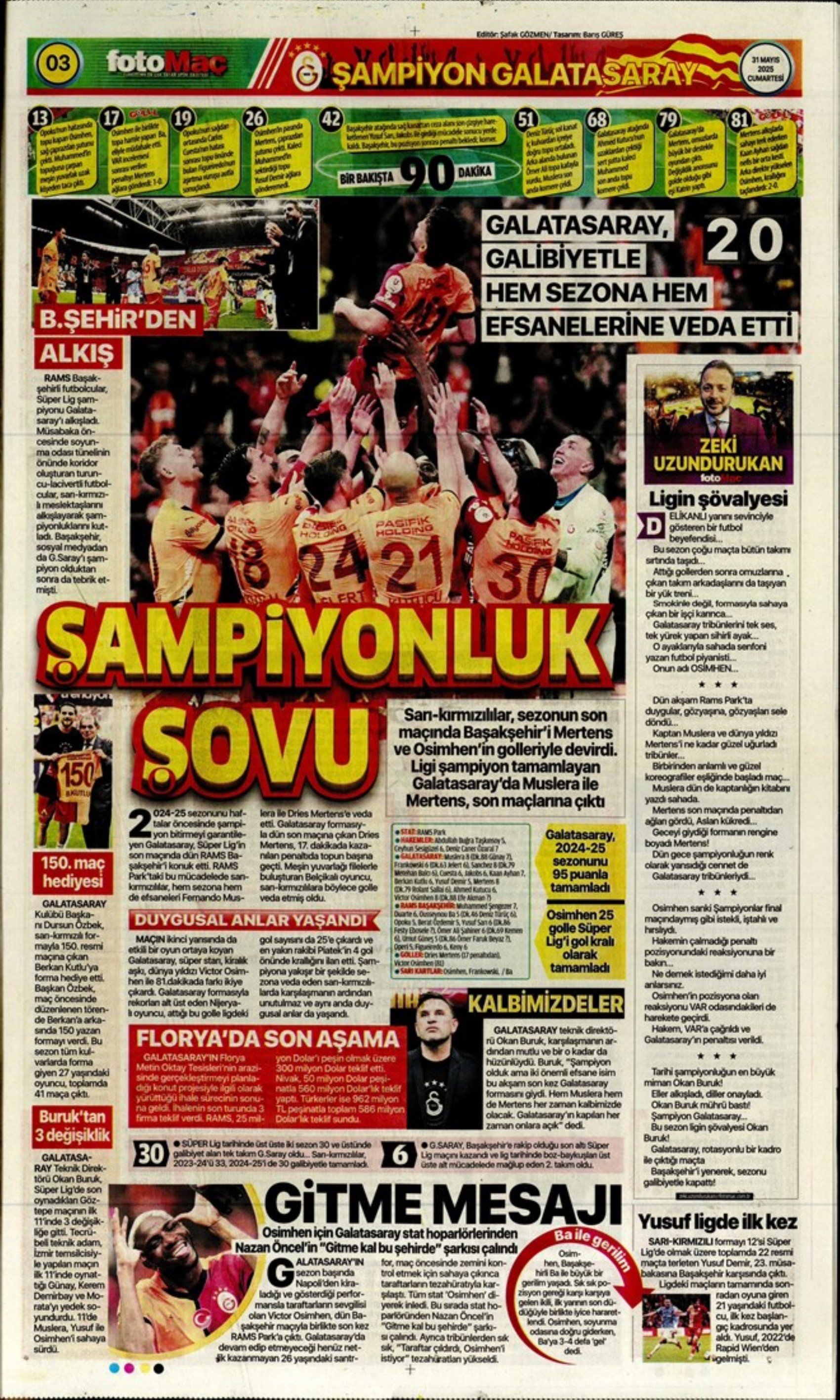 Sporda günün manşetleri... Fenerbahçe'de görülmemiş operasyon: Yıldırım için imza